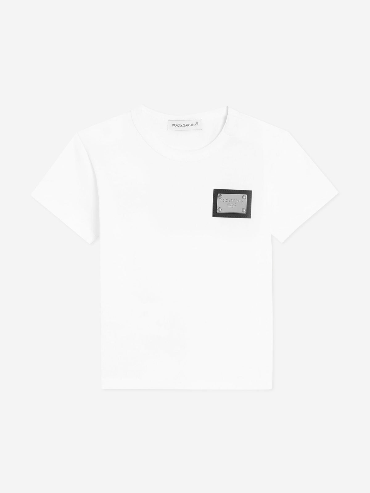 Dolce & Gabbana Baby Boys Logo T-Shirt in White | Childsplay Clothing