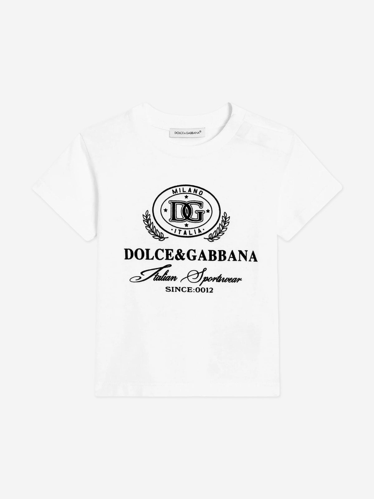 Dolce & Gabbana Baby Boys Logo T-Shirt in White | Childsplay Clothing