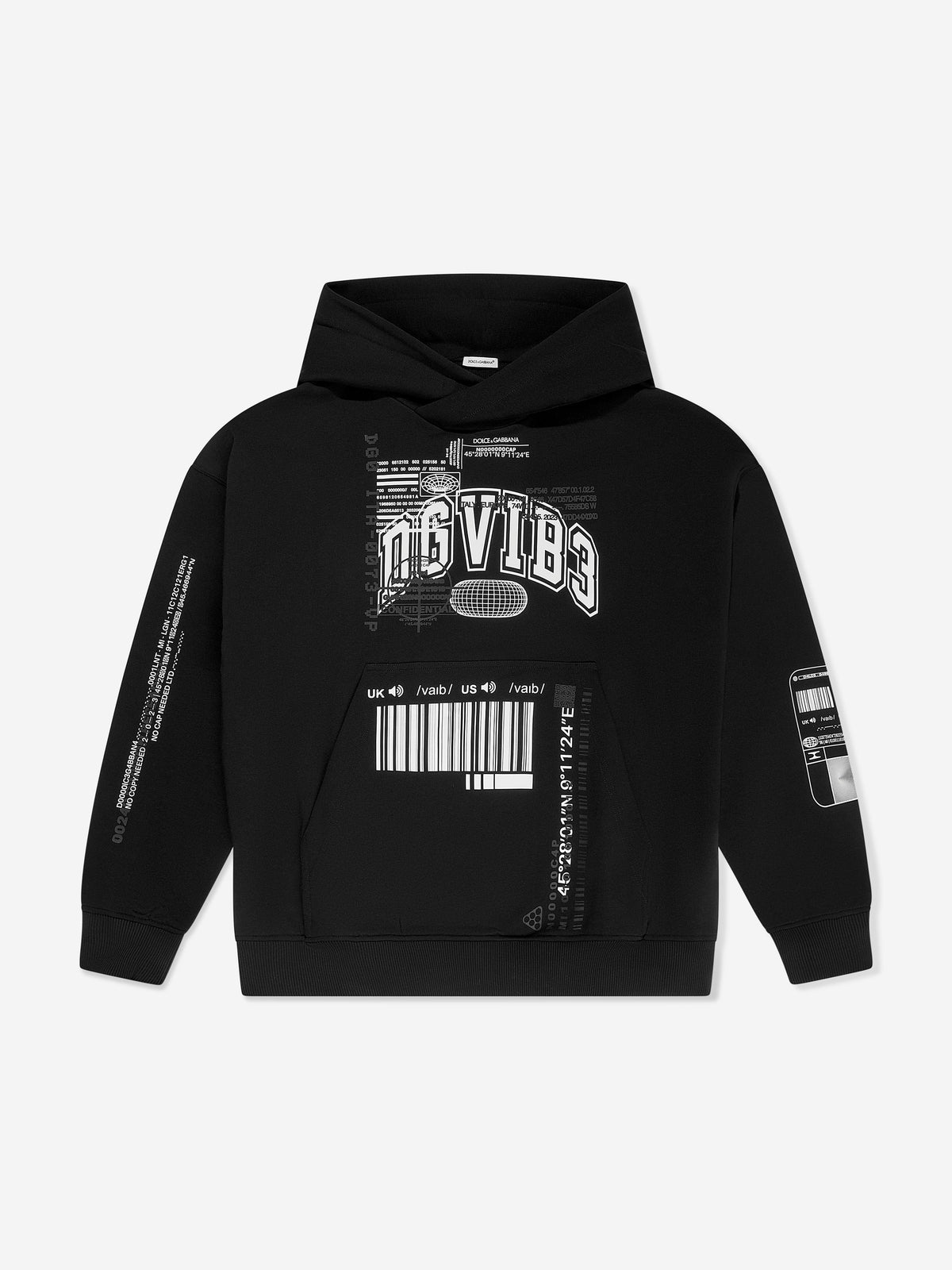 Dolce & Gabbana Boys DG Vibe Hoodie in Black | Childsplay Clothing