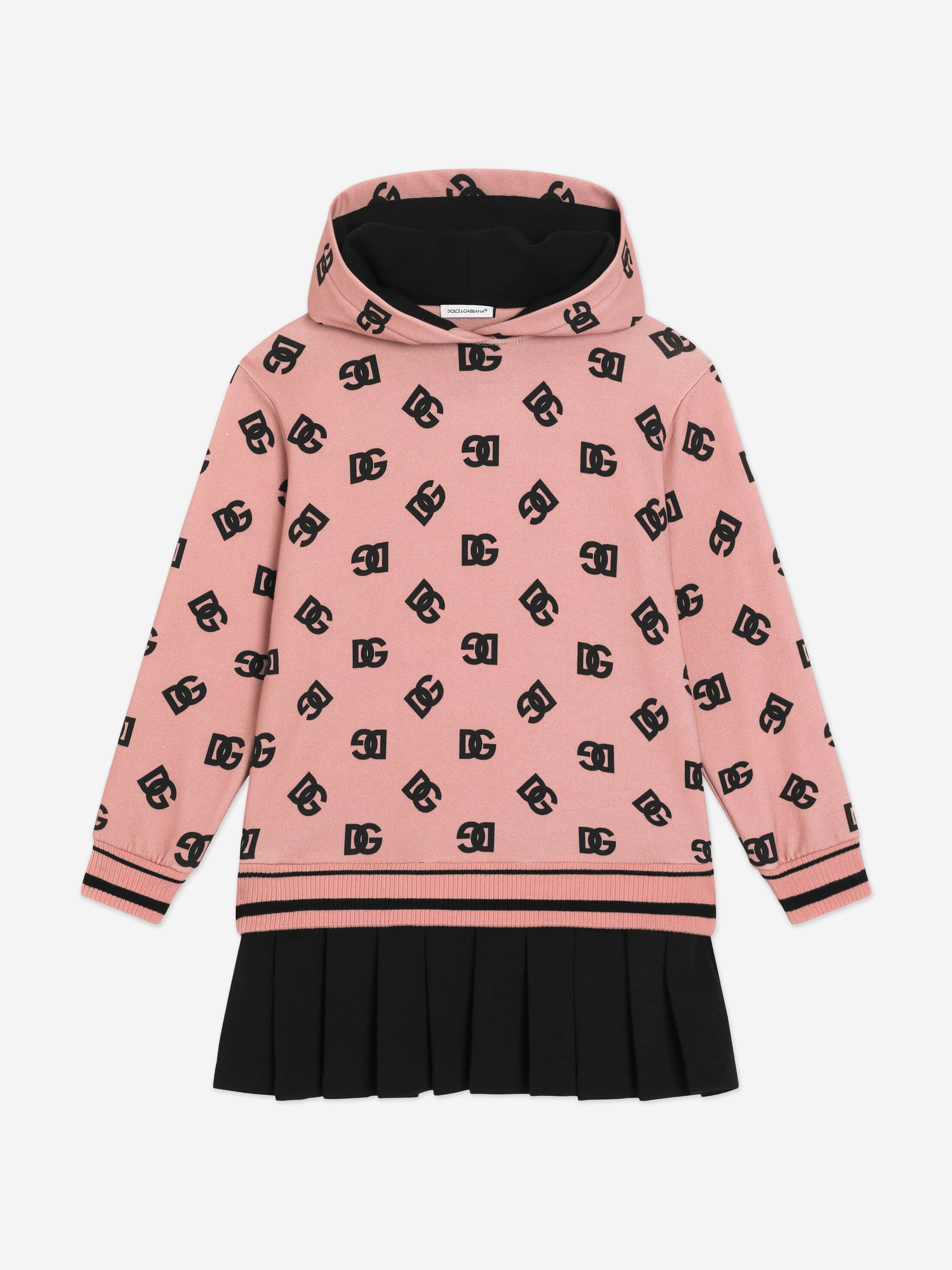 Dolce & Gabbana Girls DG Logo Sweater Dress in Pink 10 Yrs Dolce & Gabbana Girls DG Logo Sweater Dress in Pink 10 Yrs