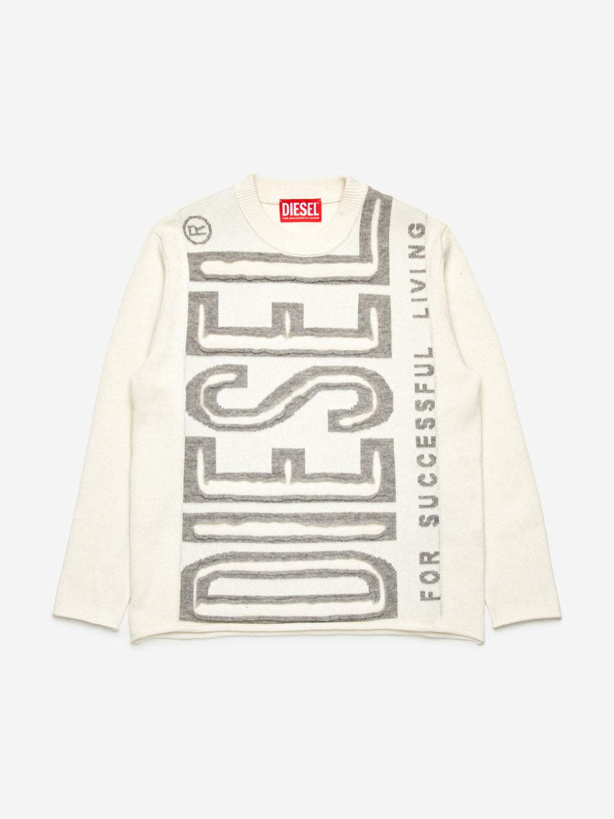 Diesel Boys Logo Jumper in Ivory | Childsplay Clothing