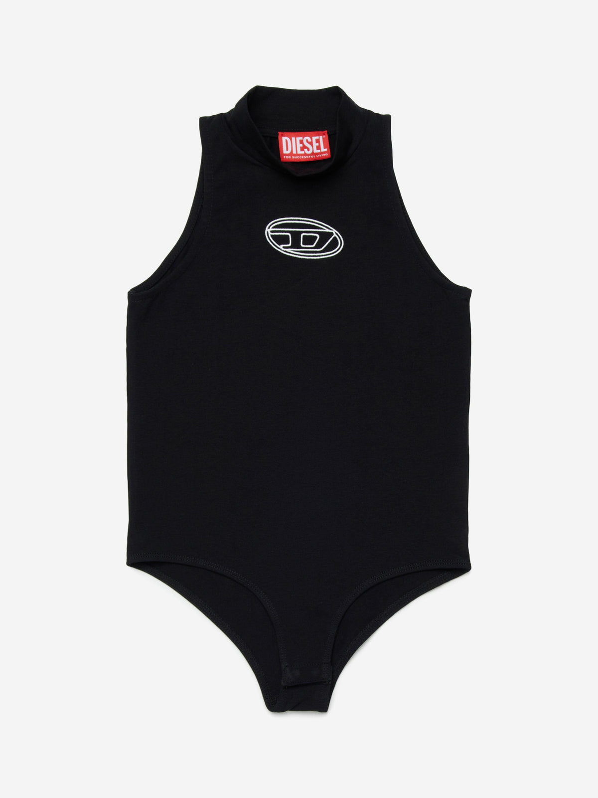 Diesel Girls Oval D Logo Bodysuit in Black | Childsplay Clothing