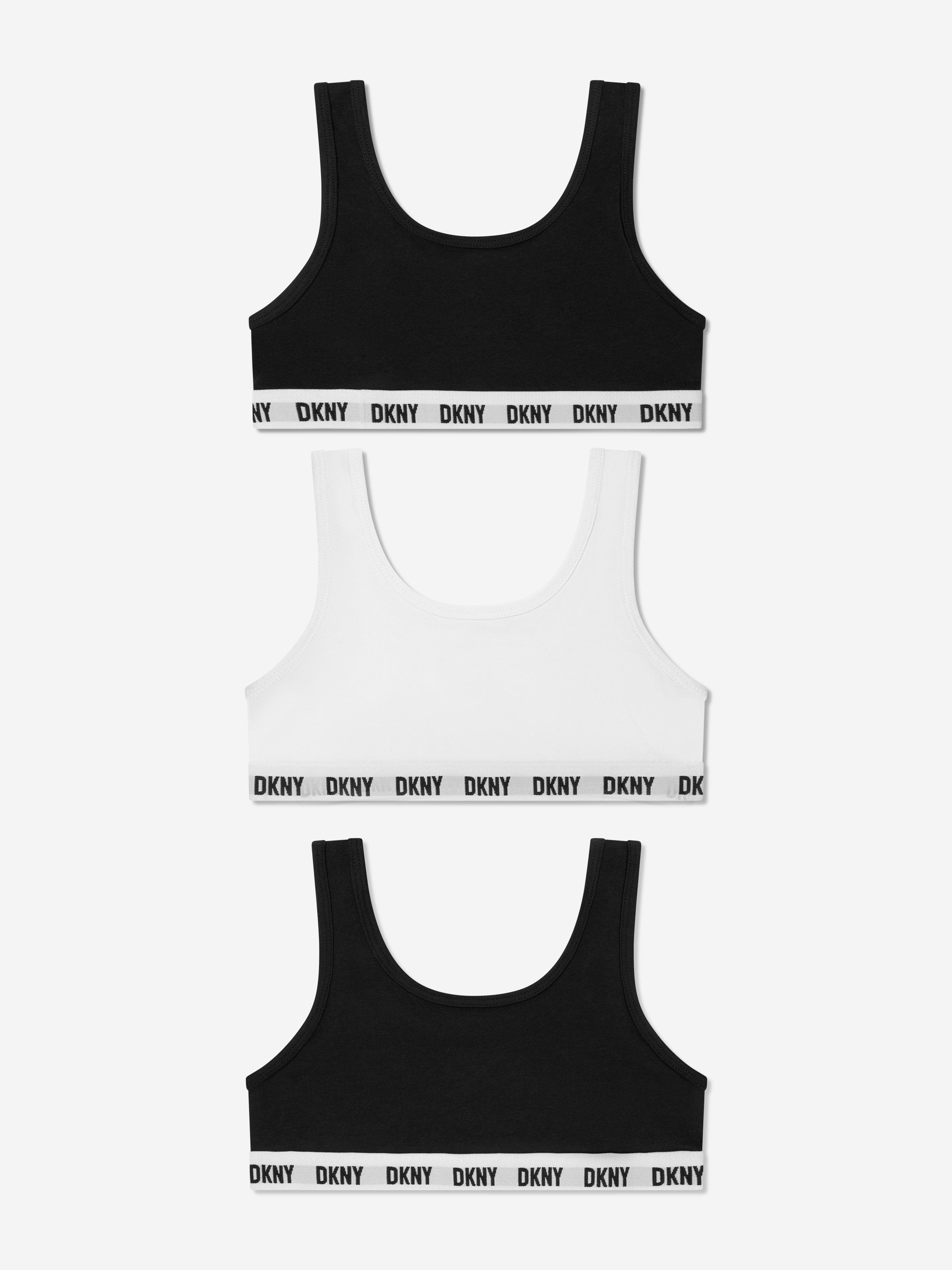 Girls 3 Pack Sports Bra Set in Black Childsplay Clothing