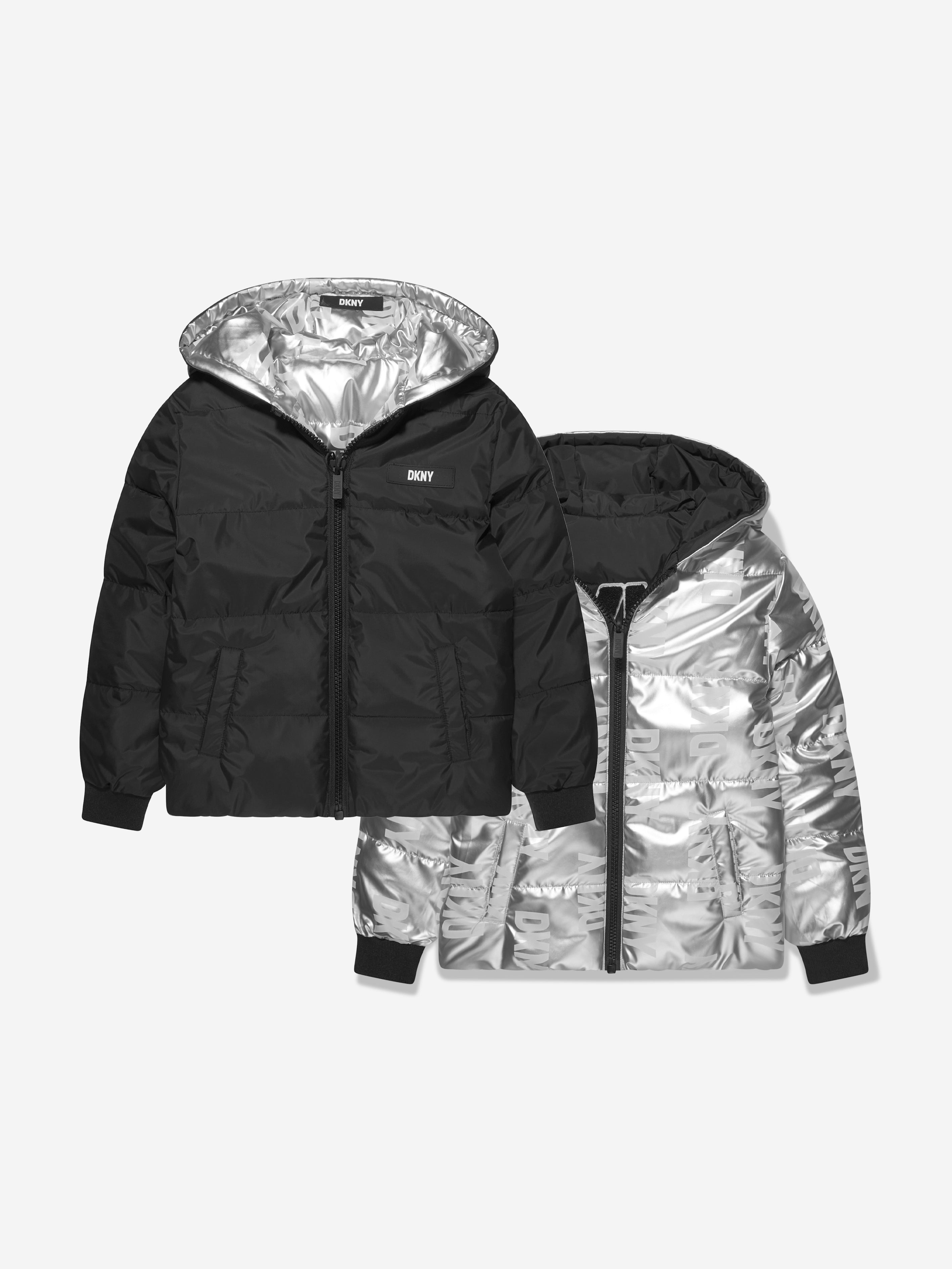 DKNY Girls' Jacket – Reversible Heavyweight Quilted