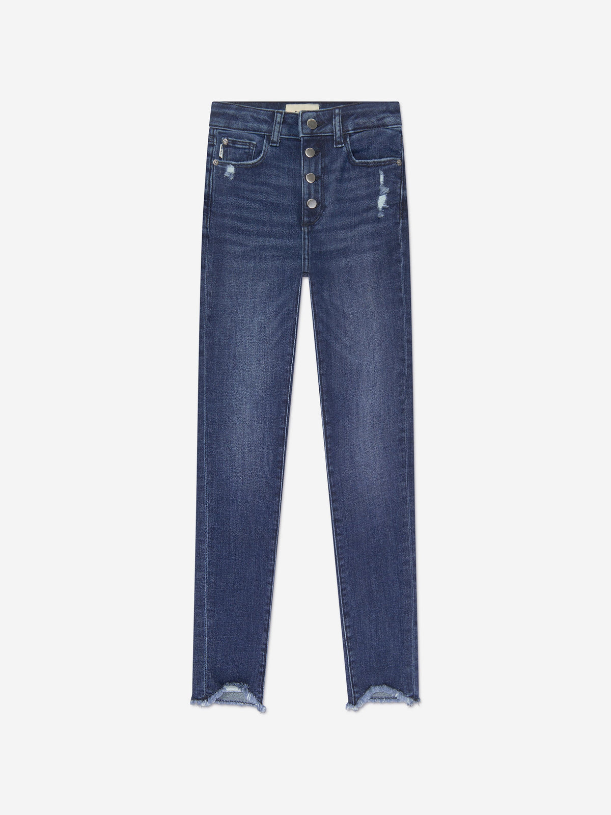 DL1961 Girls Chloe Distressed Skinny Jeans in Navy | Childsplay 