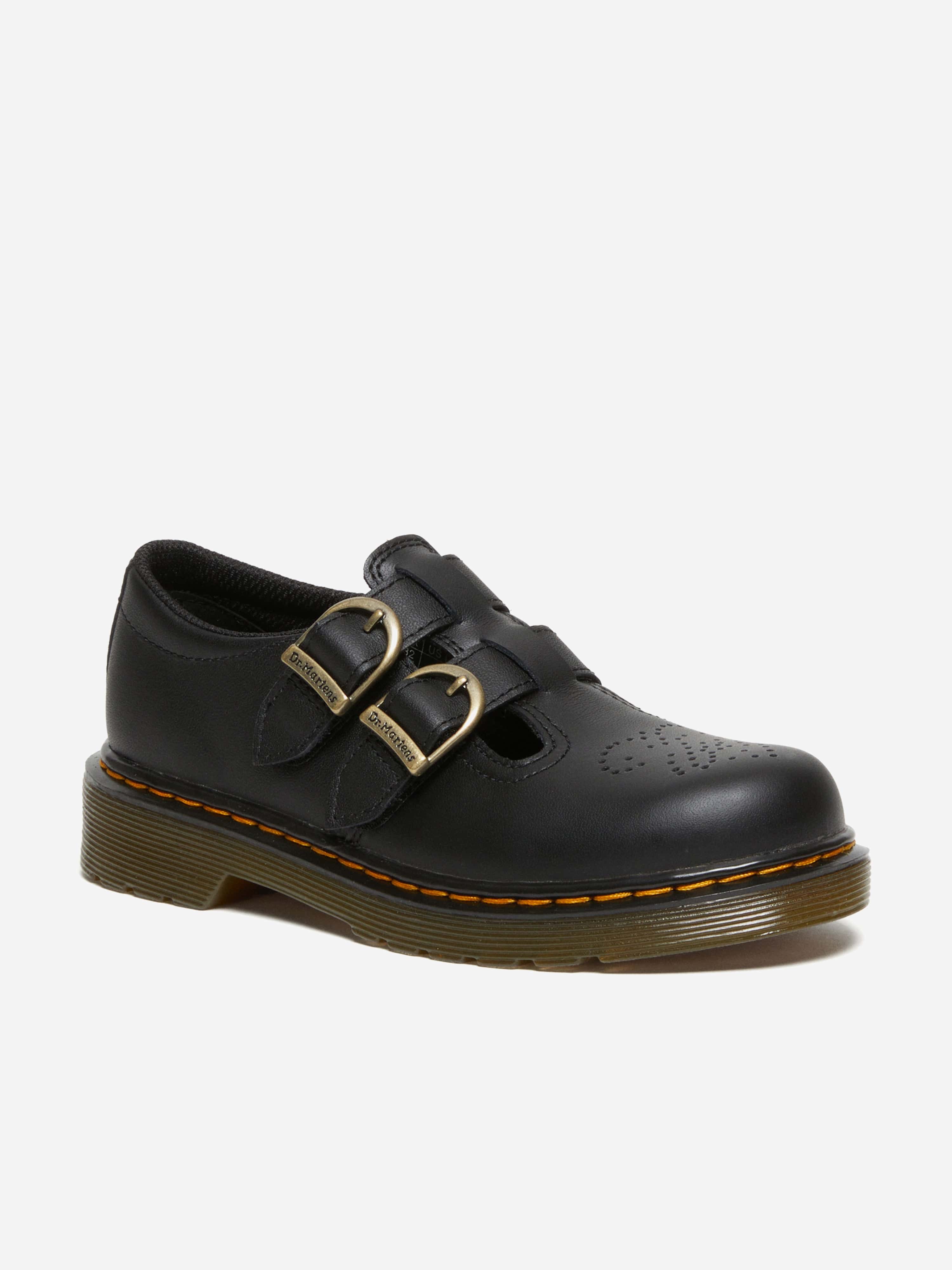 Dr Martens Girls 8065 Softy T Leather Mary Jane Shoes in Black