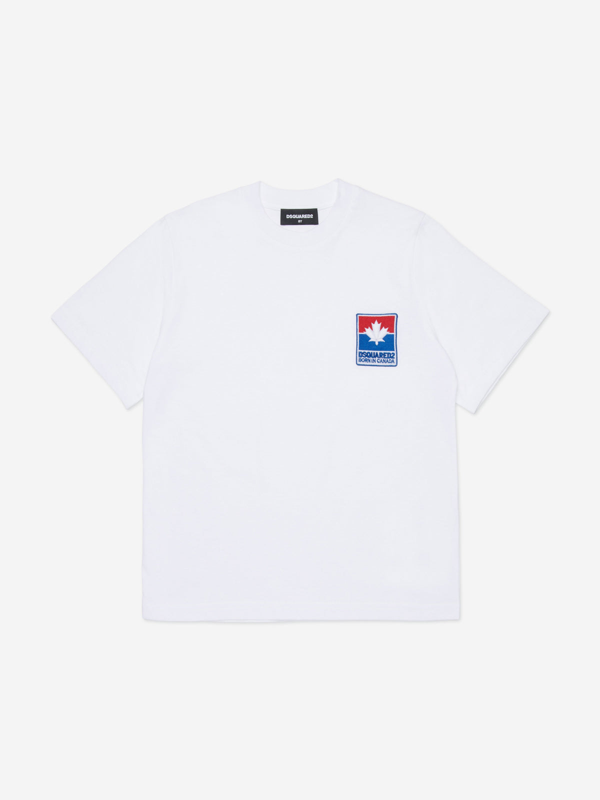 Dsquared2 Kids Maple Leaf Logo T-Shirt in White | Childsplay Clothing