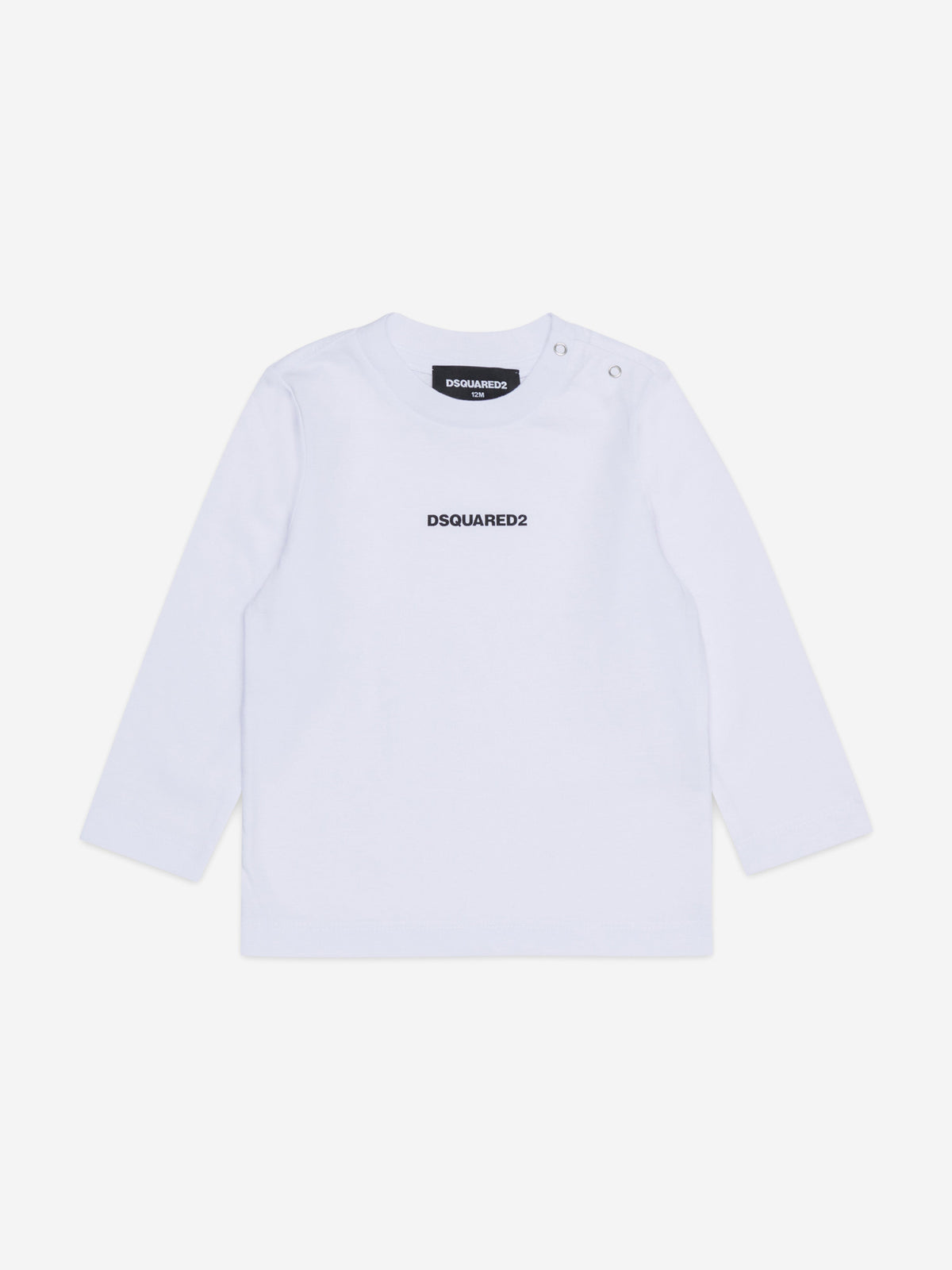 Dsquared2 Baby Long Sleeve Logo T-Shirt in White | Childsplay Clothing