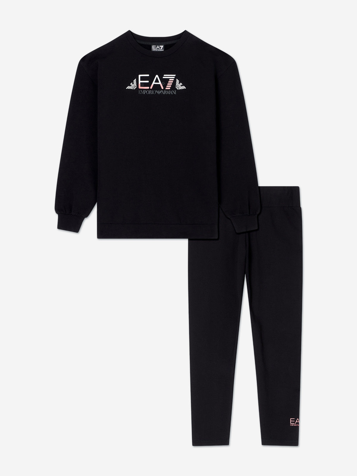 Ea7 Baby Girl Armani Tracksuit EA7 Emporio Armani Girls Train Logo 