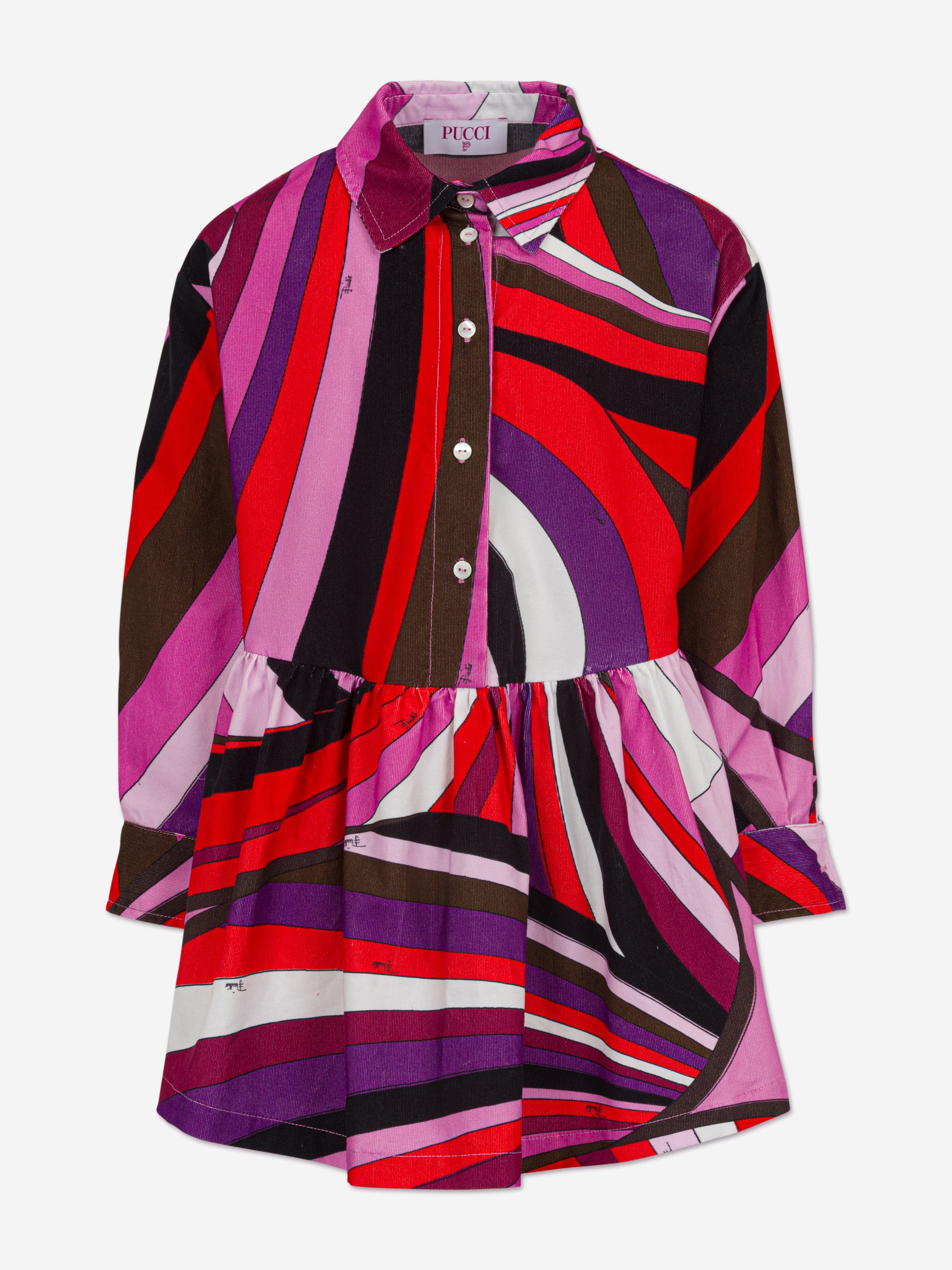 pucci shirt dress Emilio Pucci Shirt Dress Womens 8 Black Short Sleeves Single Breasted Collared