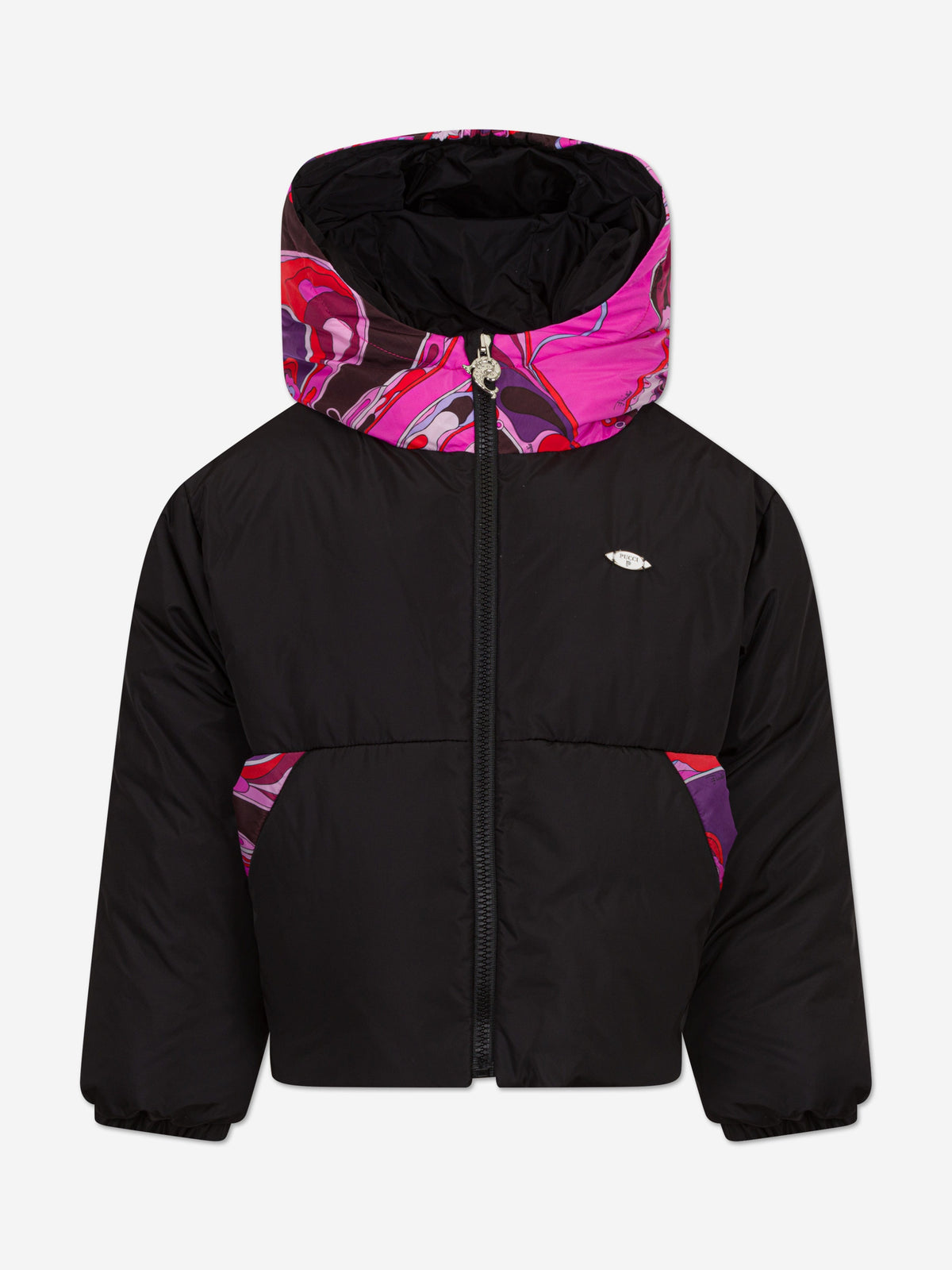 PUCCI Girls Down Padded Jacket in Black | Childsplay Clothing