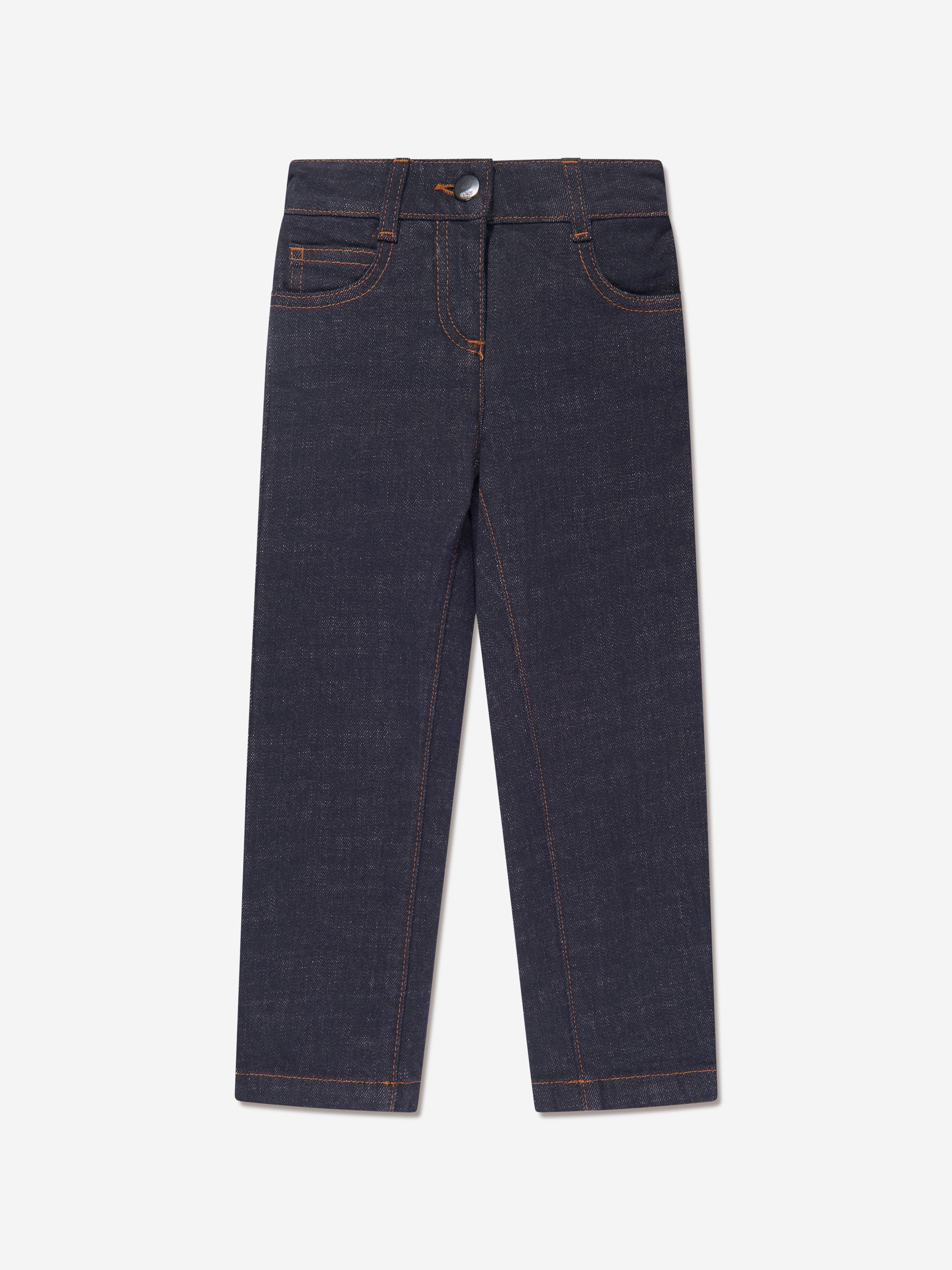 Fendi Girls Slim Fit Jeans in Navy | Childsplay Clothing