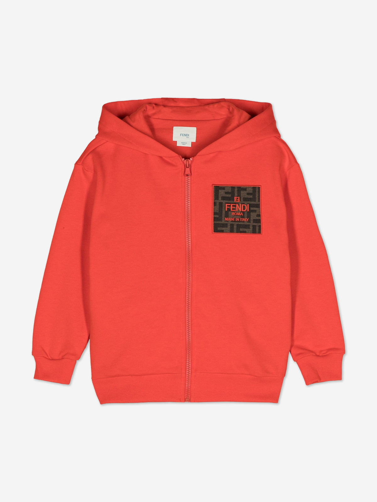 Fendi Kids Logo Zip Up Top in Red | Childsplay Clothing