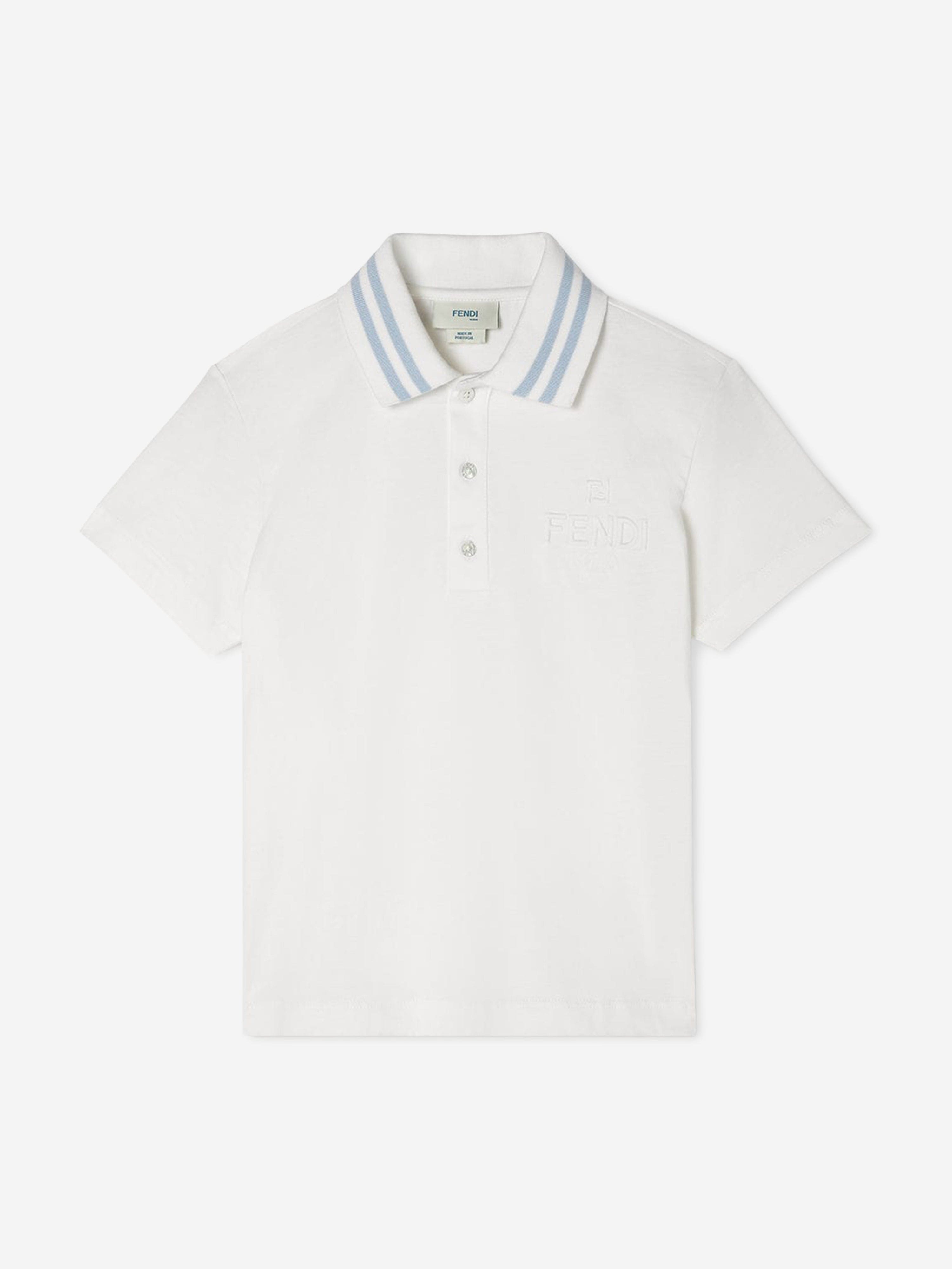 Polo Shirt Fendi Baby Boy Outfit Buy Fendi White Tape Logo Polo