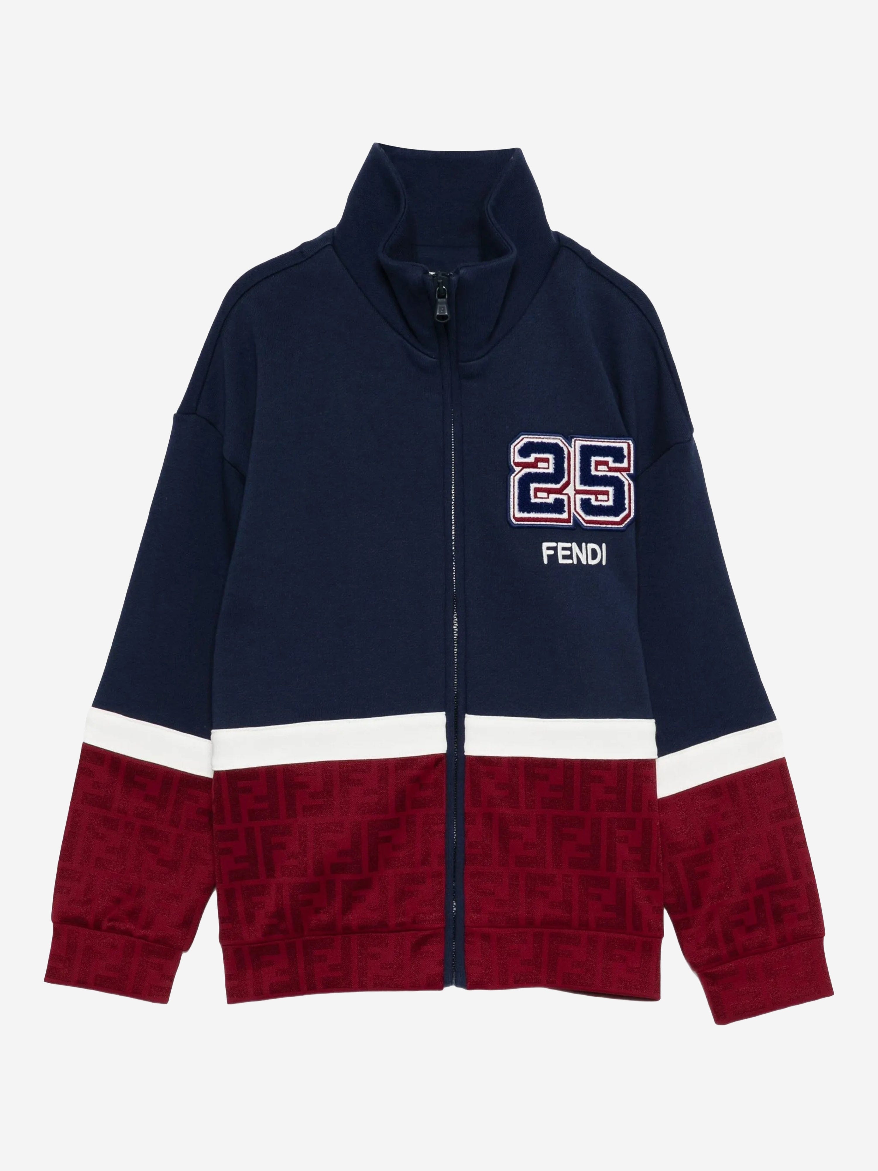 FENDI キッズ ネイビー ジャケット Fendi-Kids-Boys-Navy-Blue-FF-