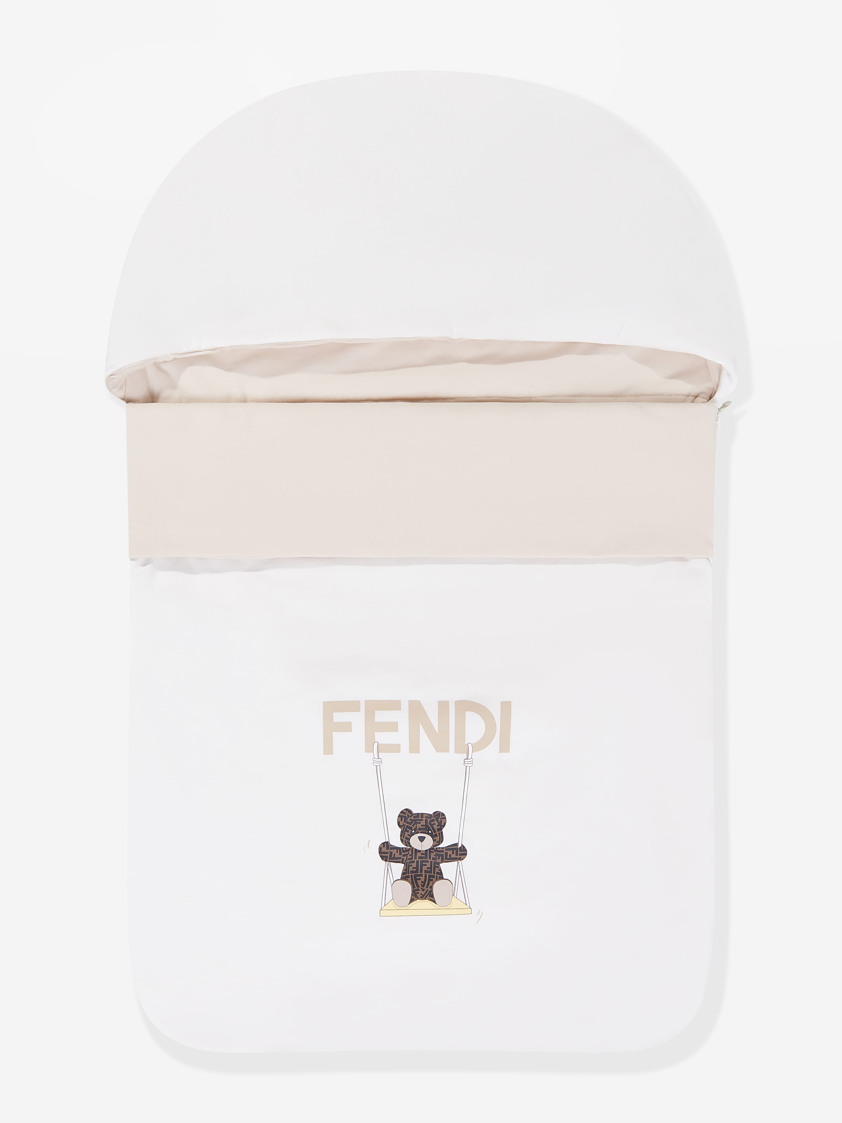 Fendi Baby Bear Logo Nest in White 78cm | Designer Baby Nest