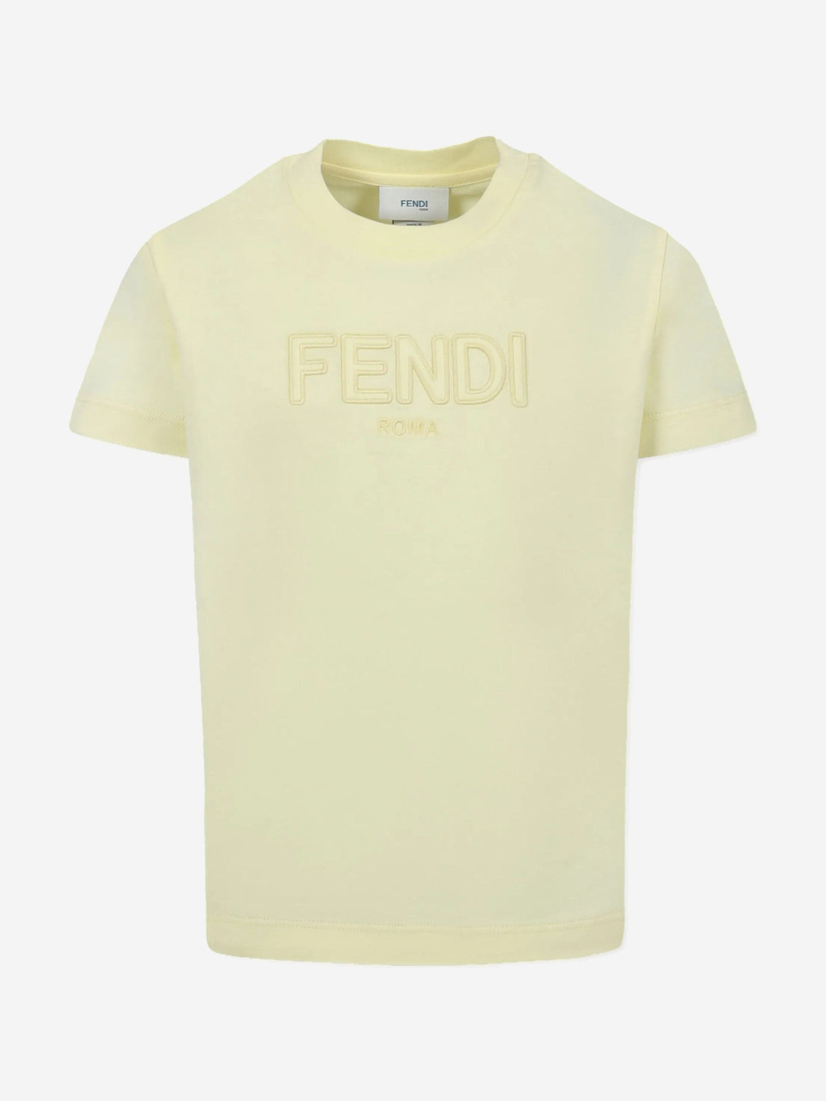 Fendi Kids Logo T-Shirt in Yellow | Childsplay Clothing