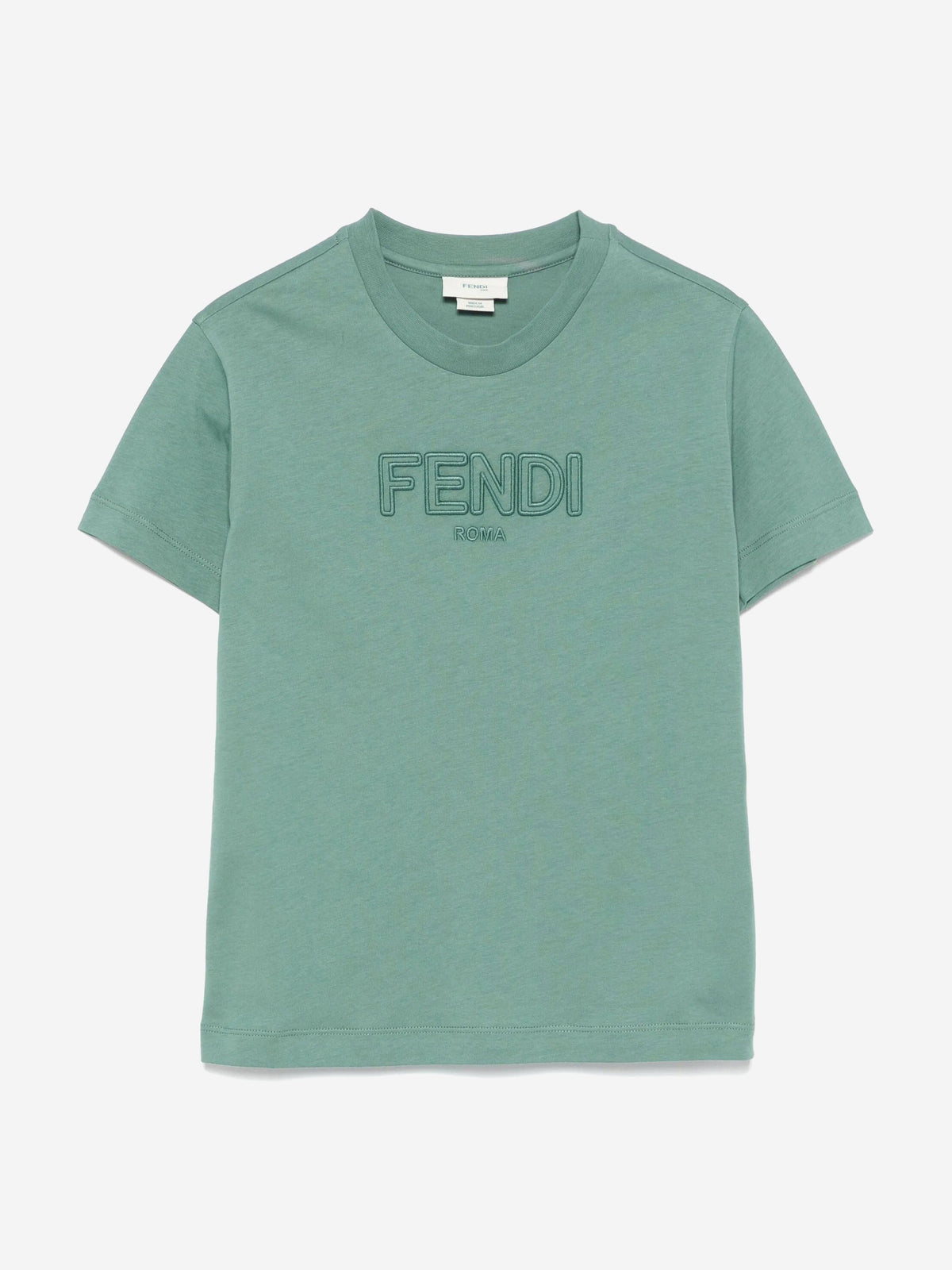 Fendi Kids Logo T-Shirt in Green | Childsplay Clothing