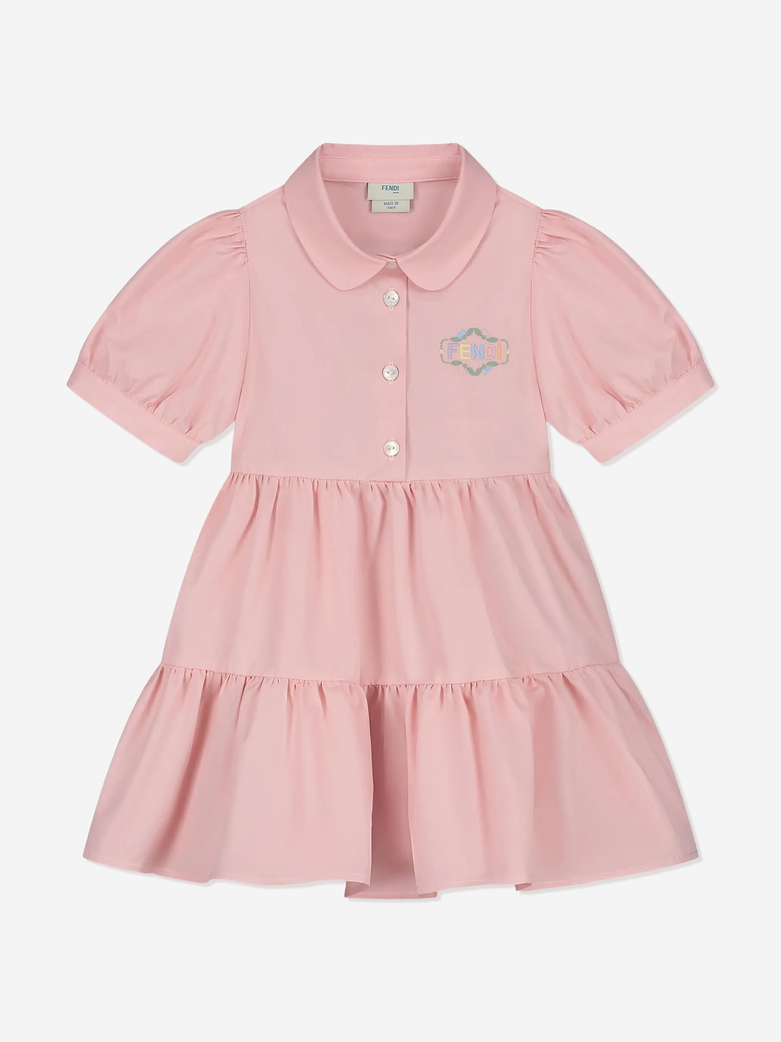 Fendi Baby Girls Cotton Shirt Dress in Pink Fendi Baby Girls Cotton Shirt Dress in Pink