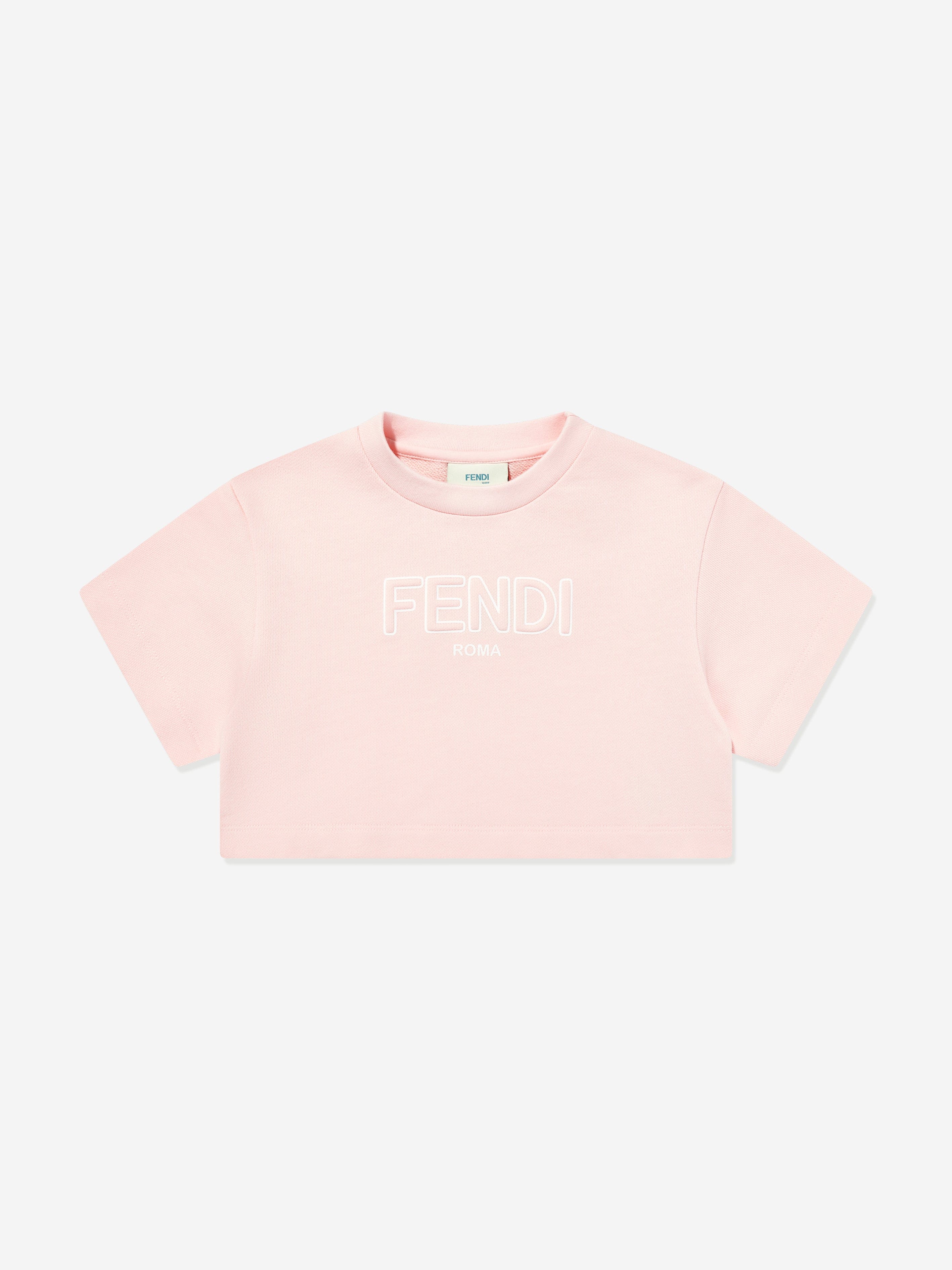 FENDI ライトピンク 半袖Tシャツ FENDI（フェンディ） FENDI KIDS キッズ Tシャツ JUI159 7AJ