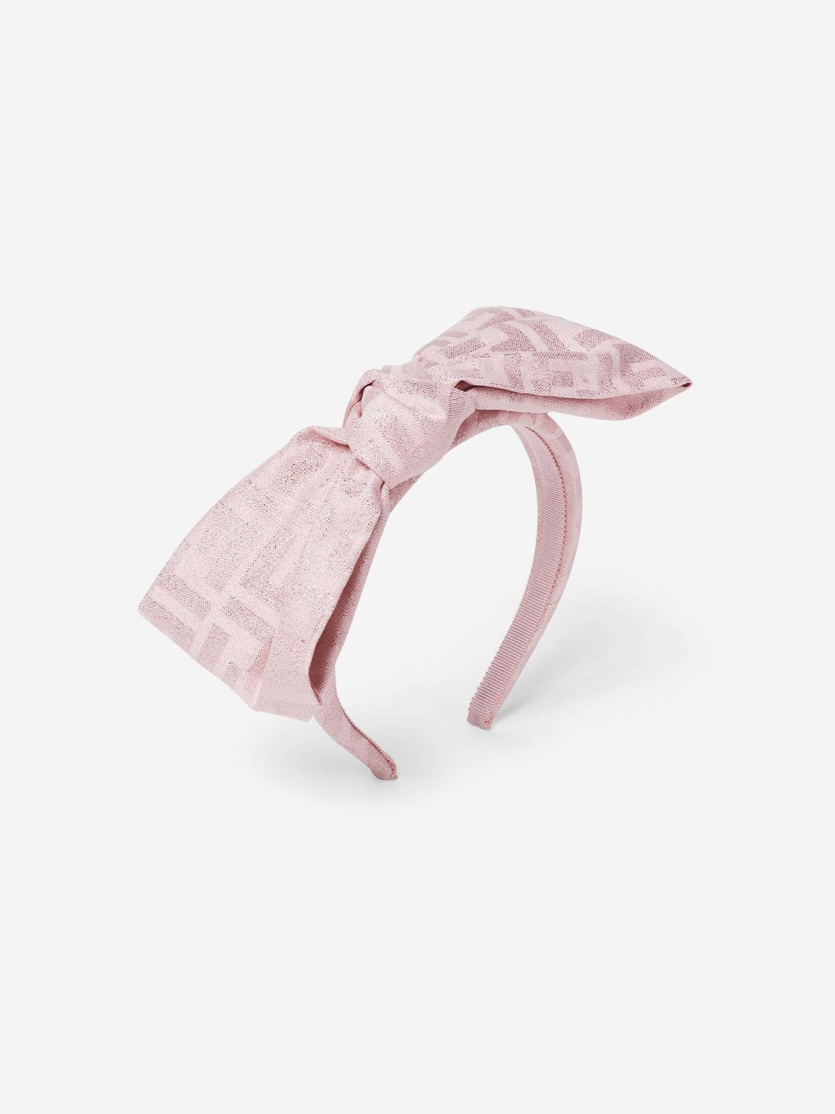 Fendi Girls FF Bow Headband in Pink | Childsplay Clothing display picture 1
