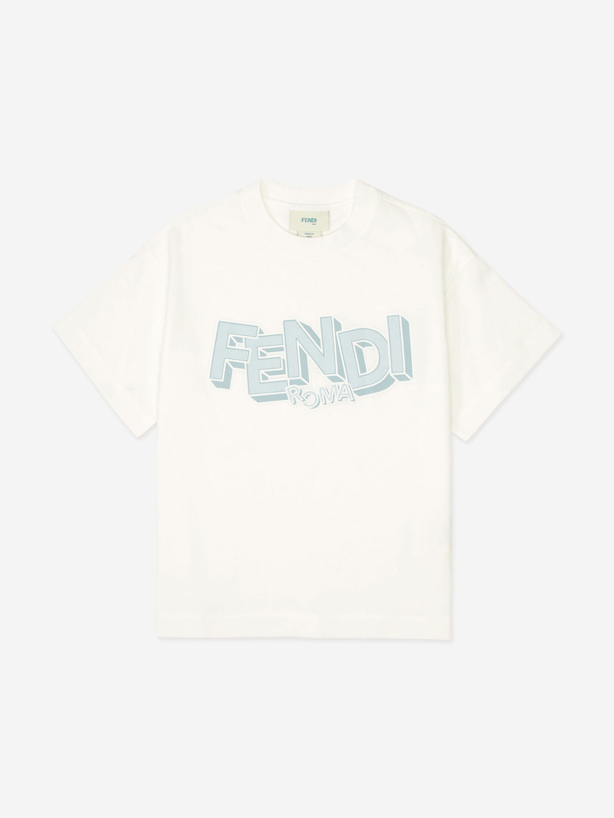 Fendi Boys Logo T-Shirt in White | Childsplay Clothing