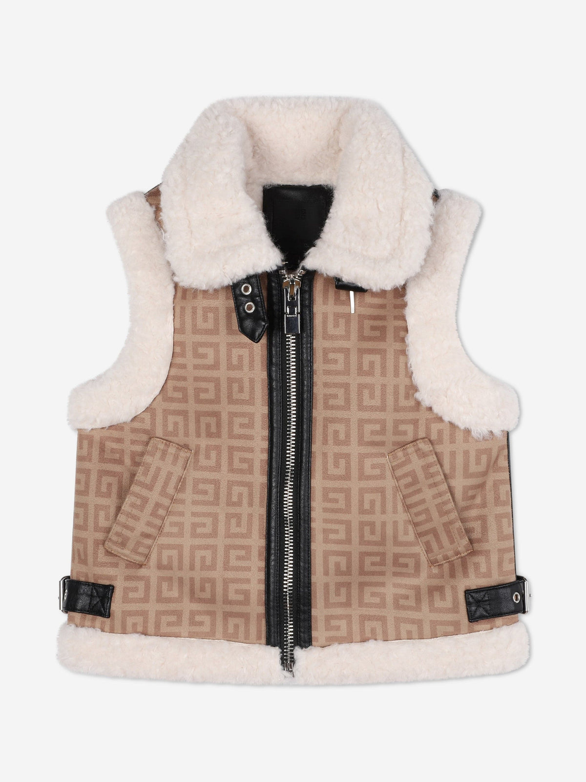 Givenchy Girls Sherling Gilet in Beige | Childsplay Clothing
