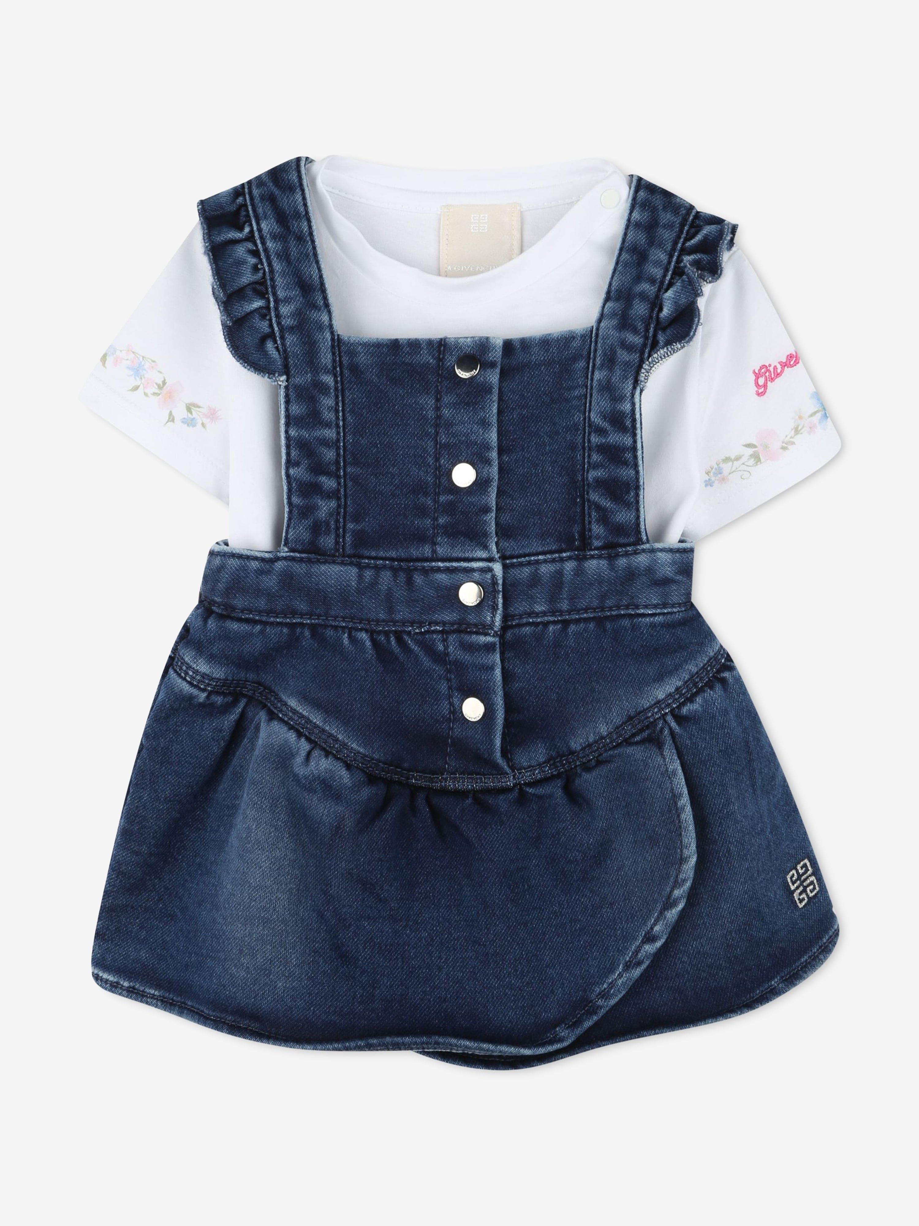 Givenchy Baby Girls T-Shirt and Denim Dress in Blue Givenchy Baby Girls T-Shirt and Denim Dress in Blue