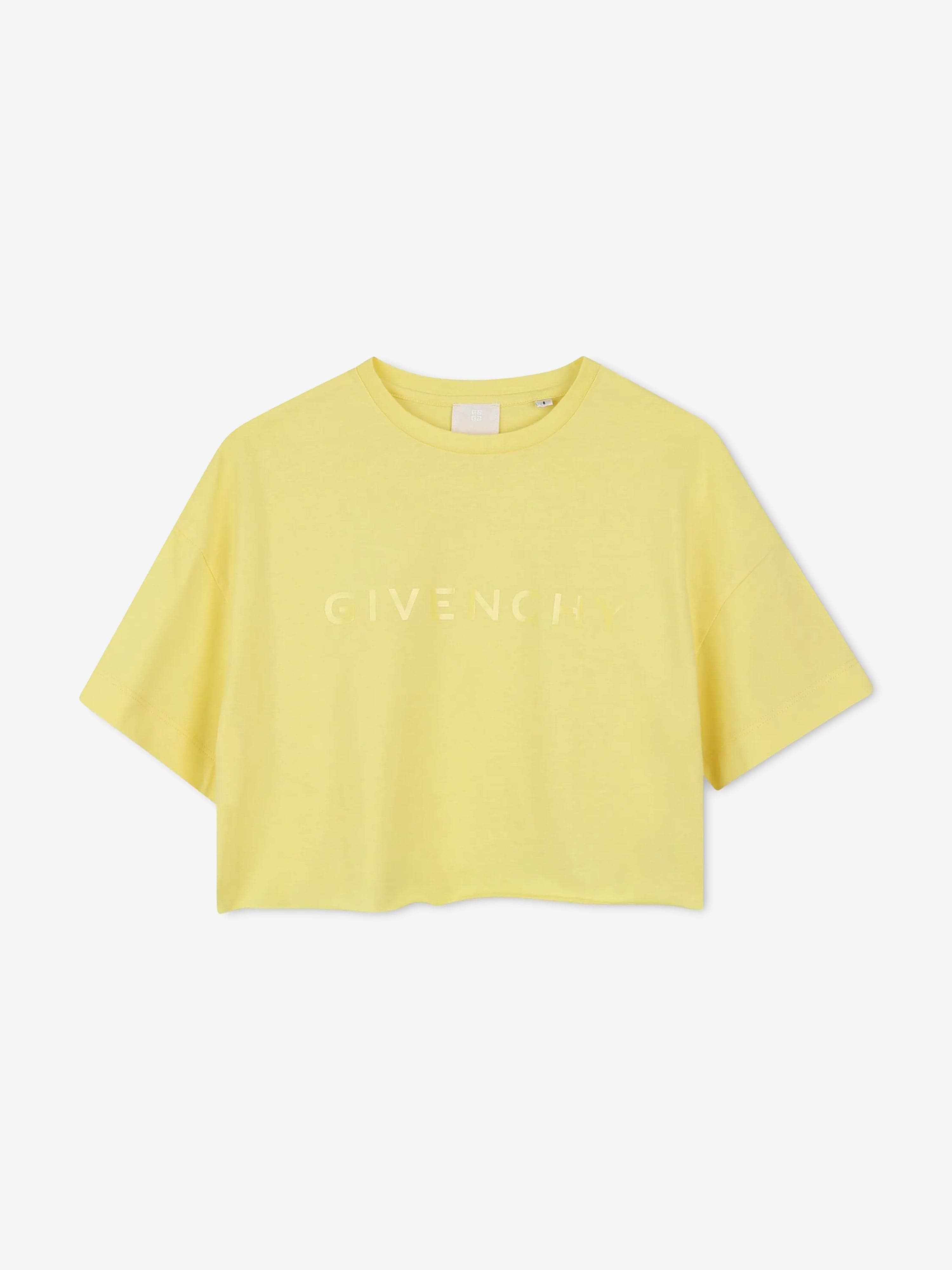Givenchy Givenchy Girls Logo Print T-Shirt in Yellow Childsplay