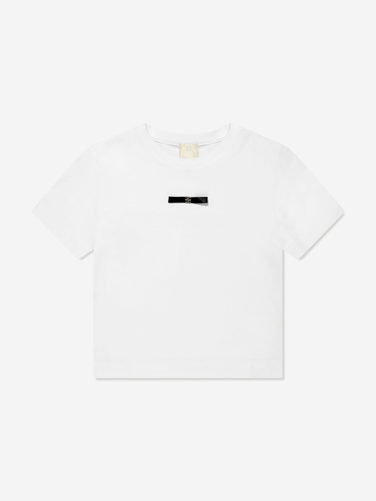 Givenchy Girls 4G Satin Bow T-Shirt in White | Childsplay Clothing