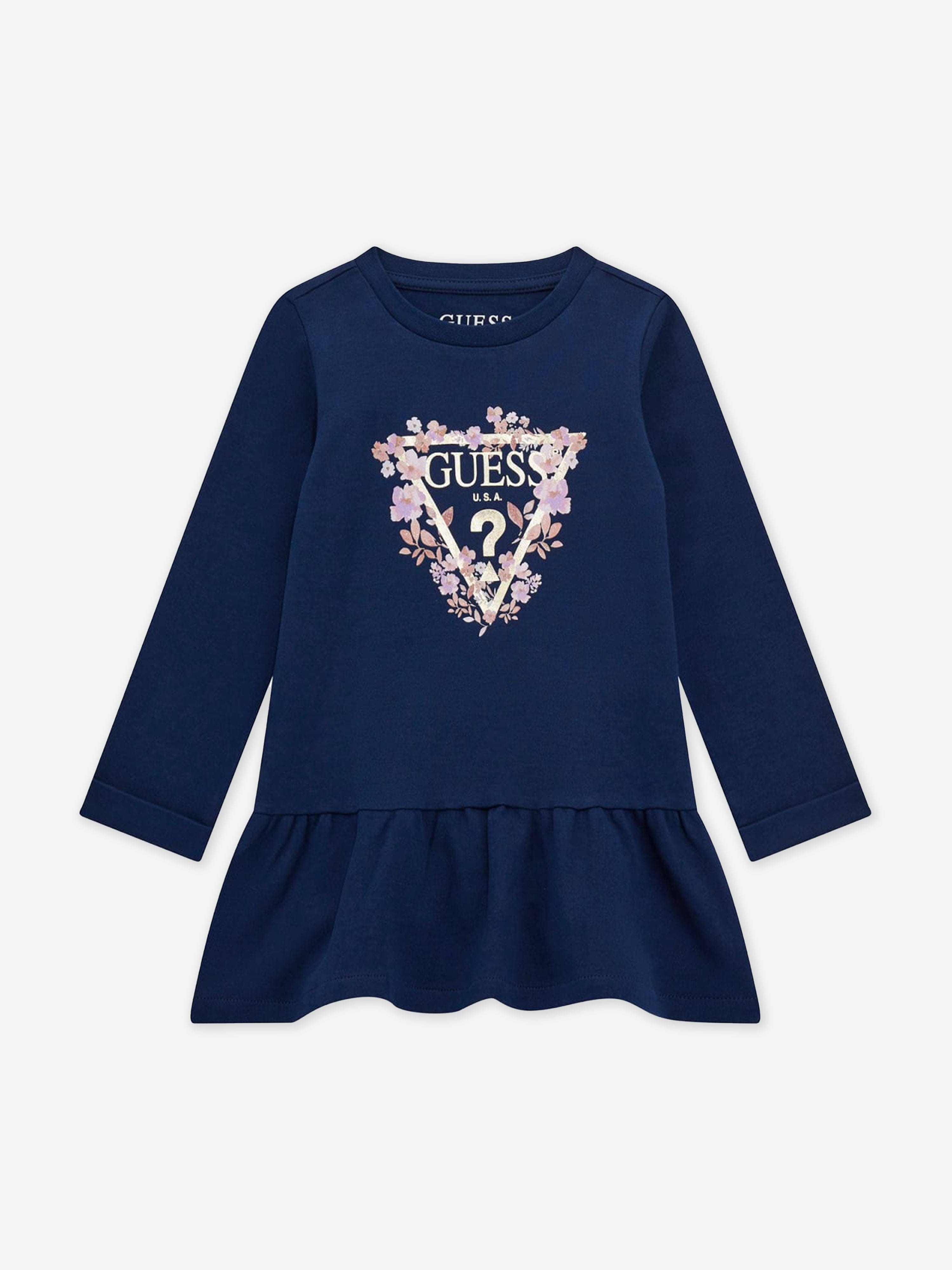 guess navy blue dress GUESS USA cowl-neck Midi Dress | Blue