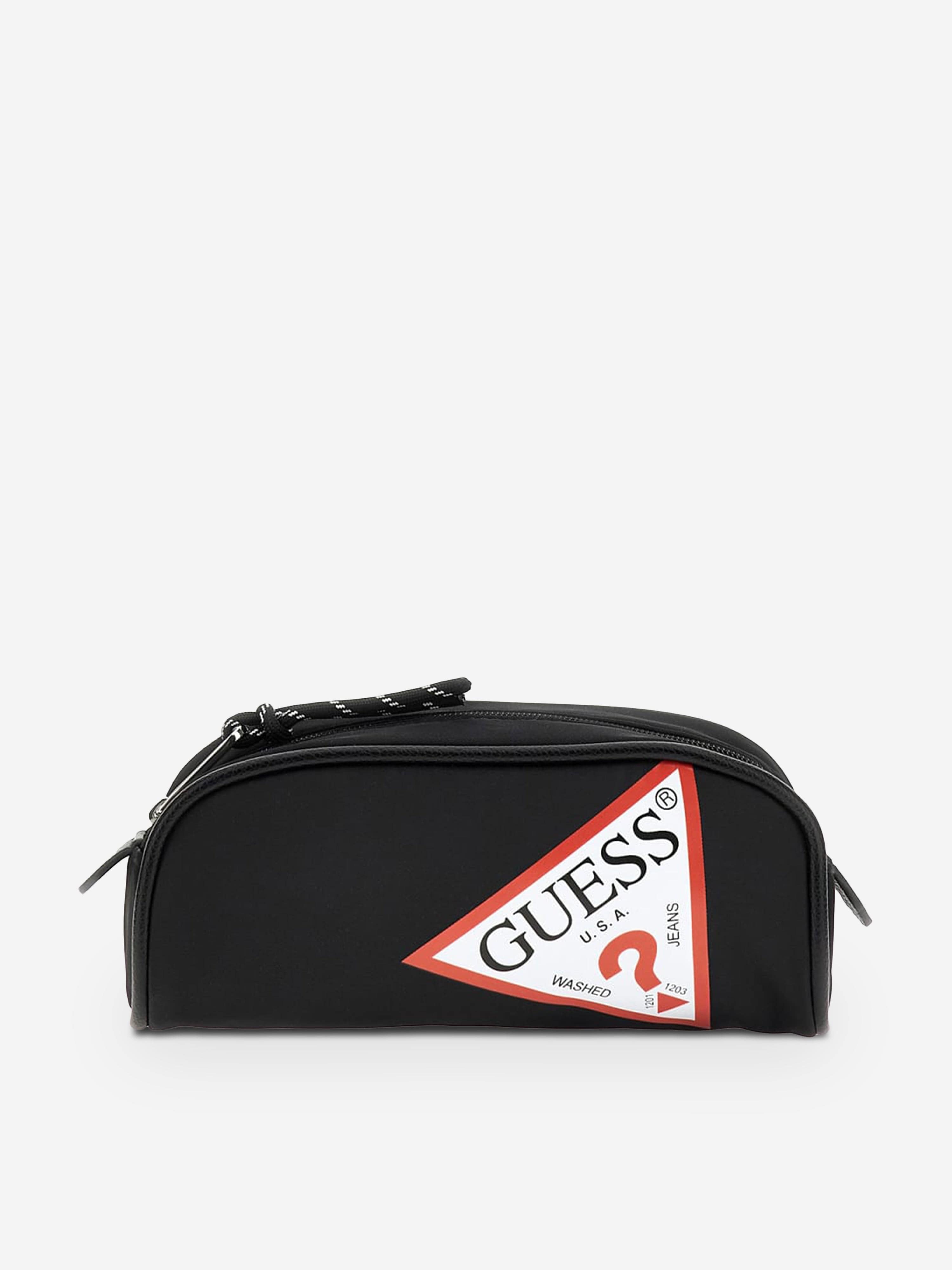 Guess Kids Logo Pencil Case in Black (19cm) | Childsplay Clothing