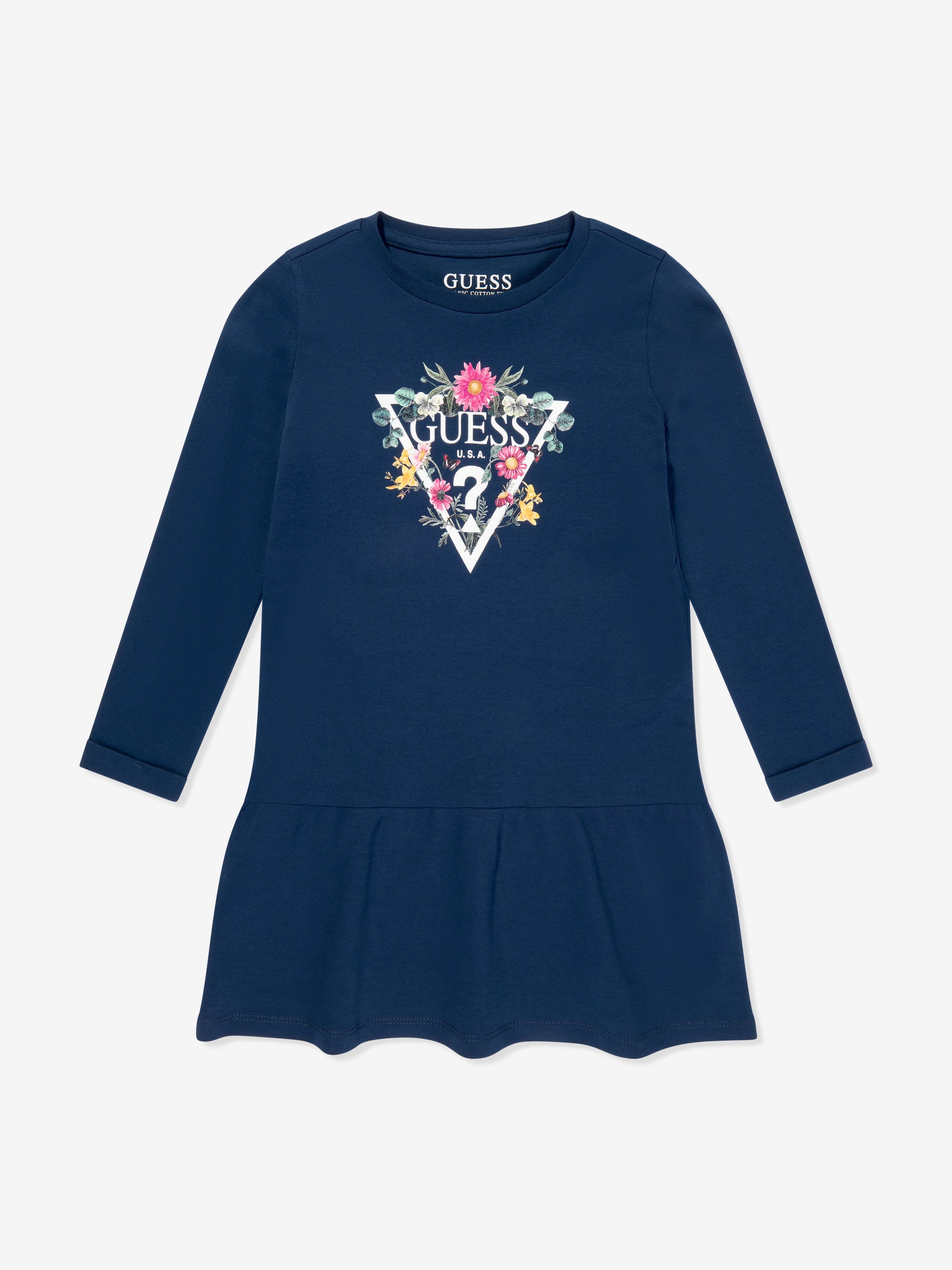 guess jersey dress Guess - Girls Black Hooded Jersey Dress