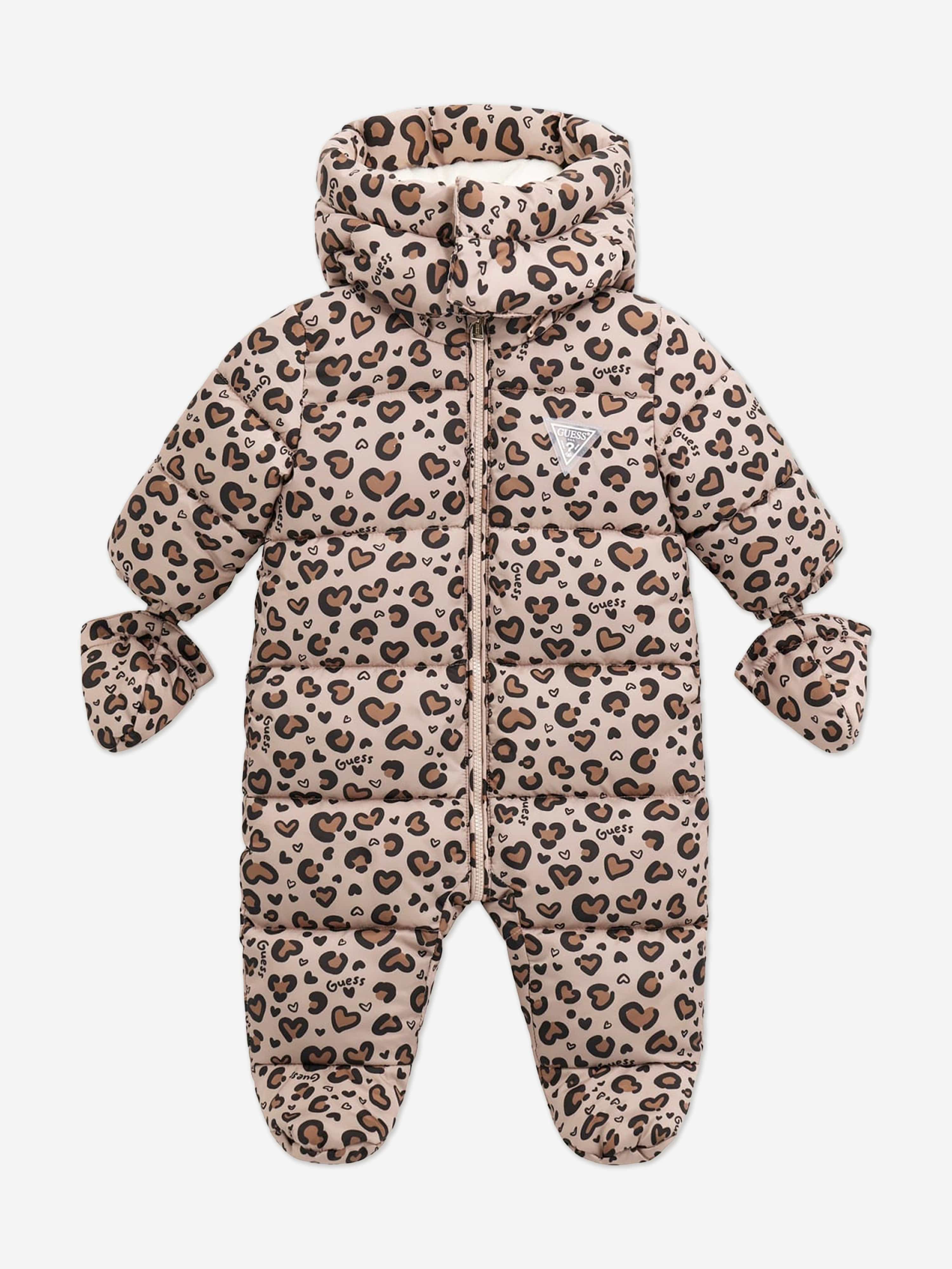 Snowsuit Guess Baby Jacket Guess Baby Girls Leopard Print Snowsuit