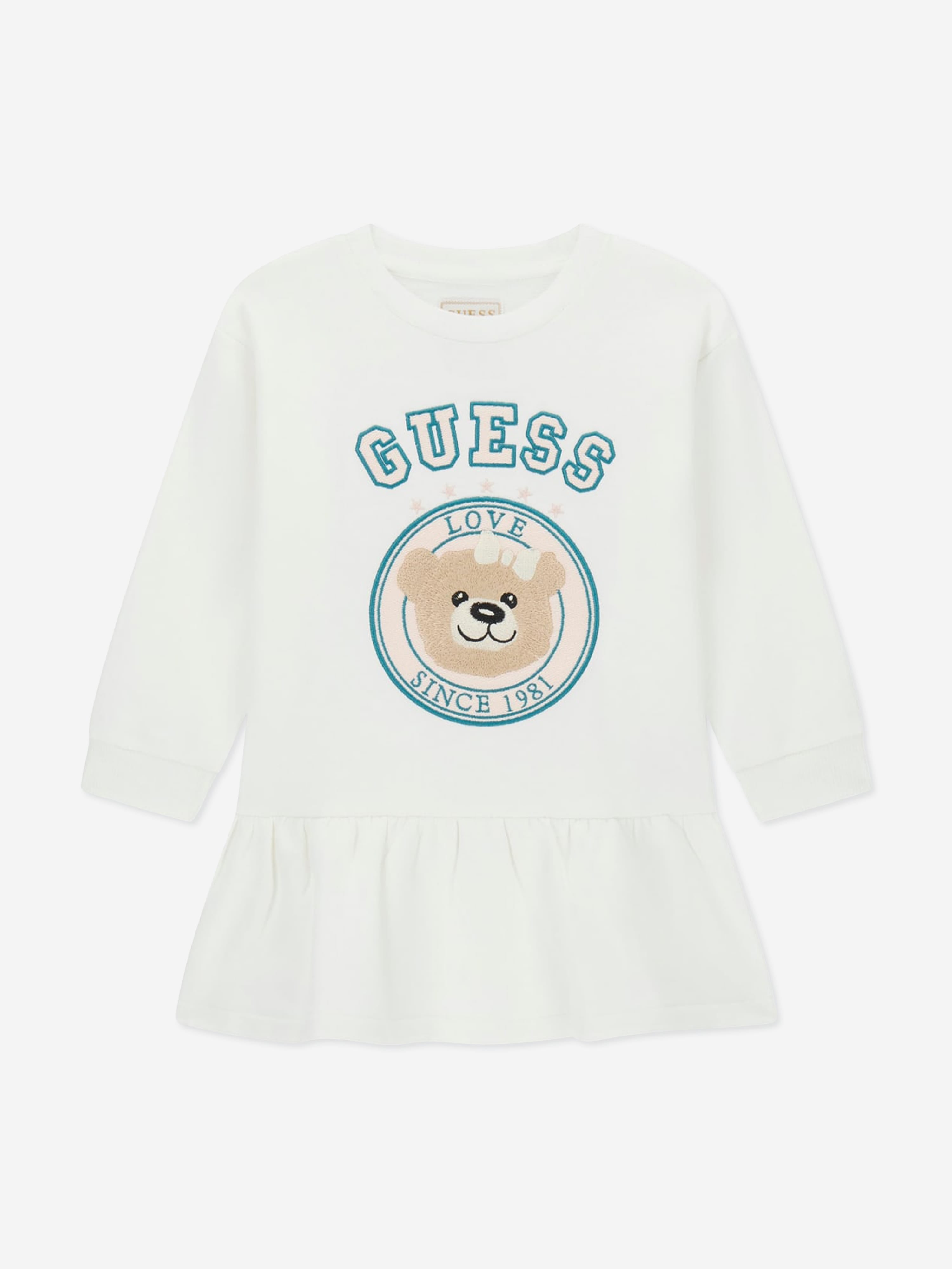 guess sweater dress Womens Essential Long Sleeve Adele Dress, Jet Black, Medium at Amazon Women's Clothing store 27% Recycled Polyamide Guess Girls Bear Sweater Dress