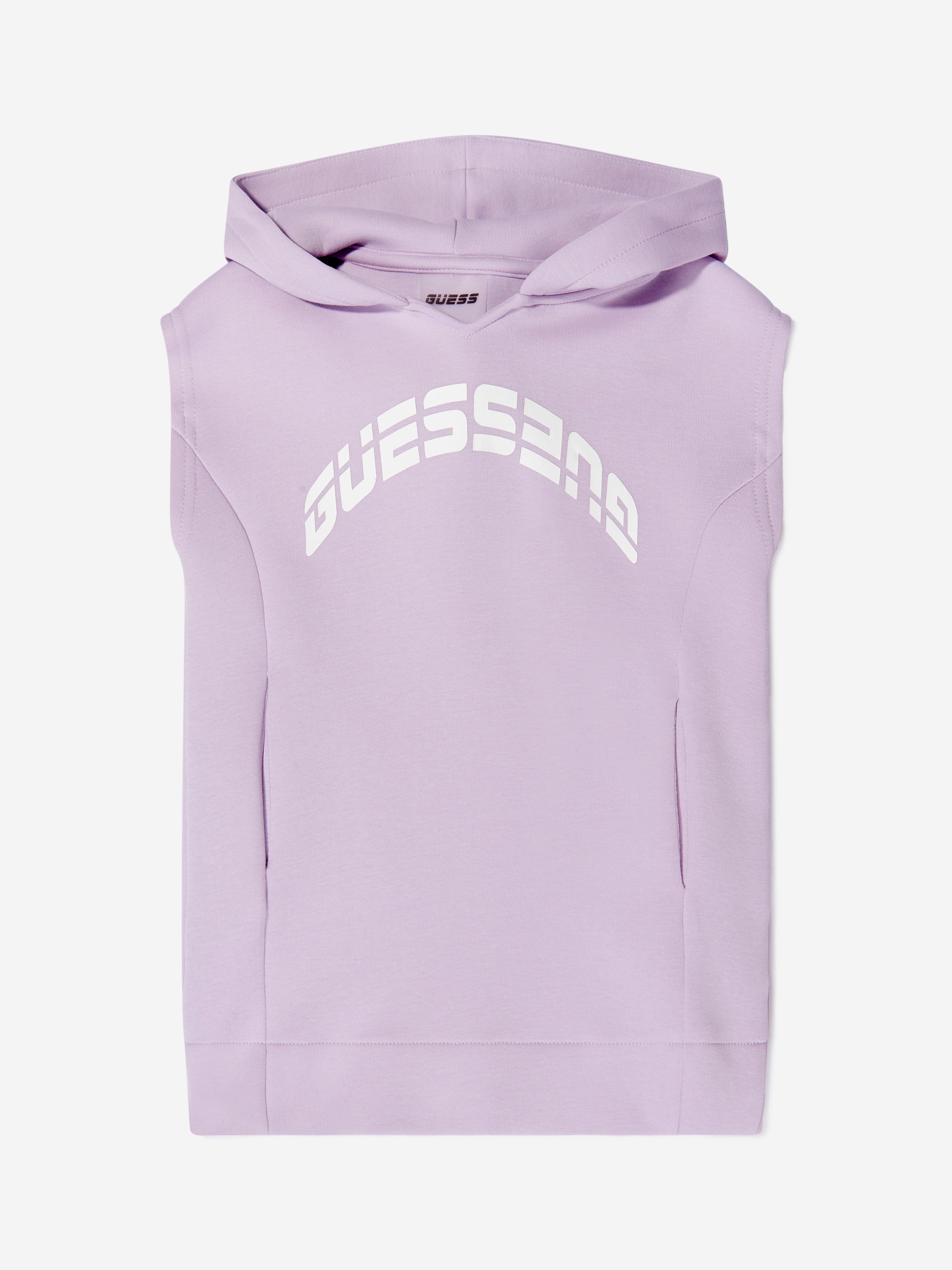 Guess Girls Cotton Blend Sleeveless Hooded Top | Childsplay Clothing