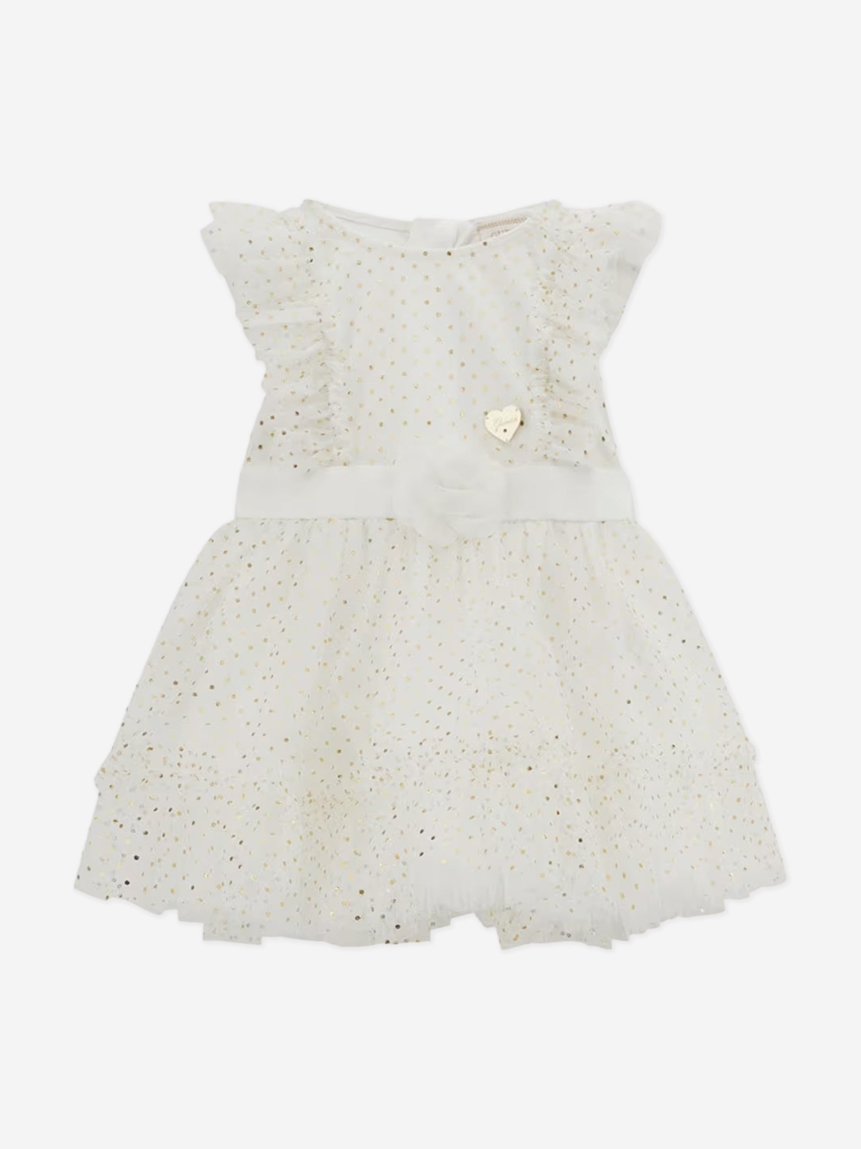 Guess Baby Girls Spotted Ruffle Dress in White | Childsplay Clothing Guess Baby Girls Spotted Ruffle Dress in White | Childsplay Clothing