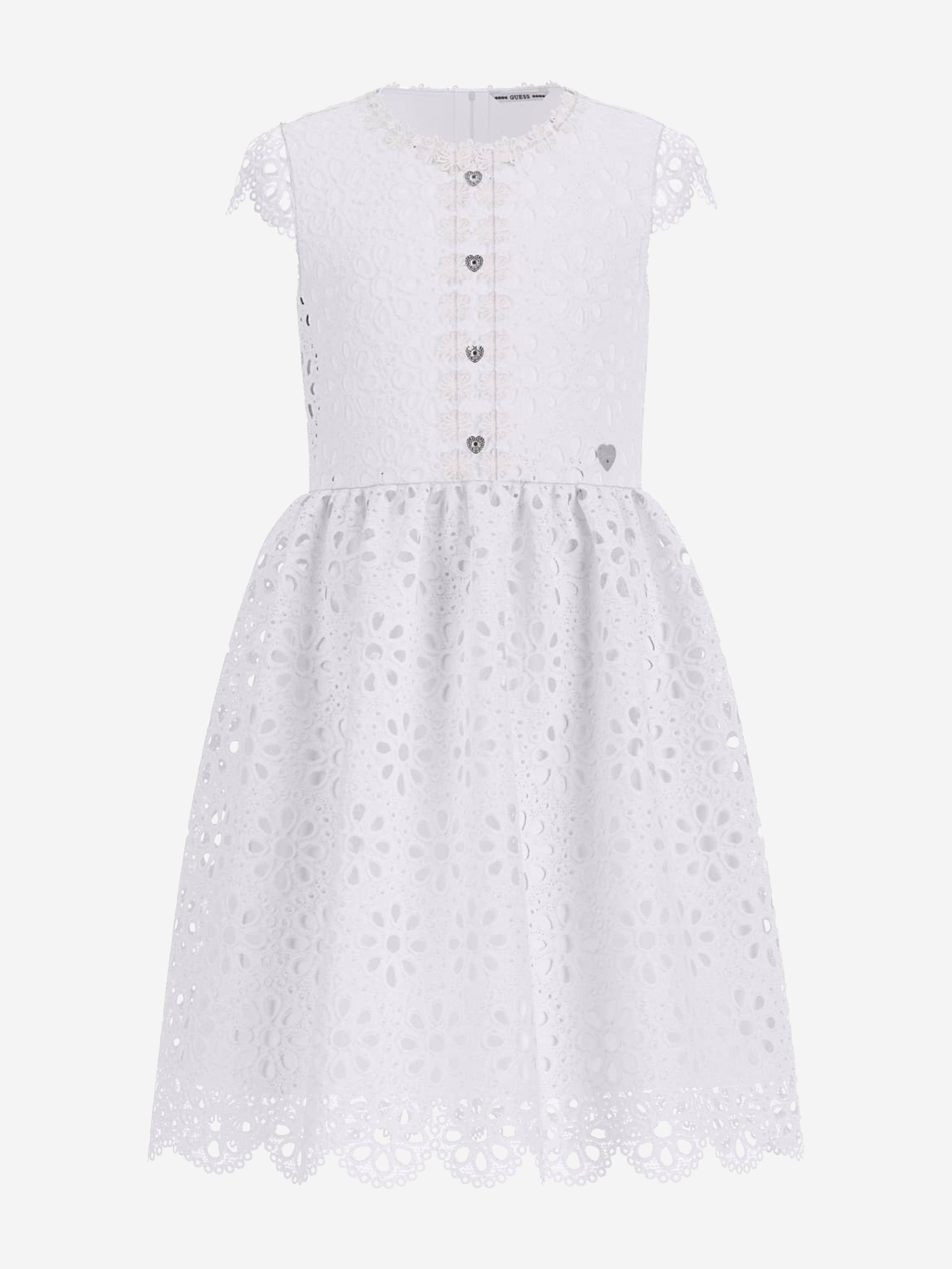 Guess Girls Lace Dress in White 4 Yrs Guess Girls Lace Dress in White 4 Yrs