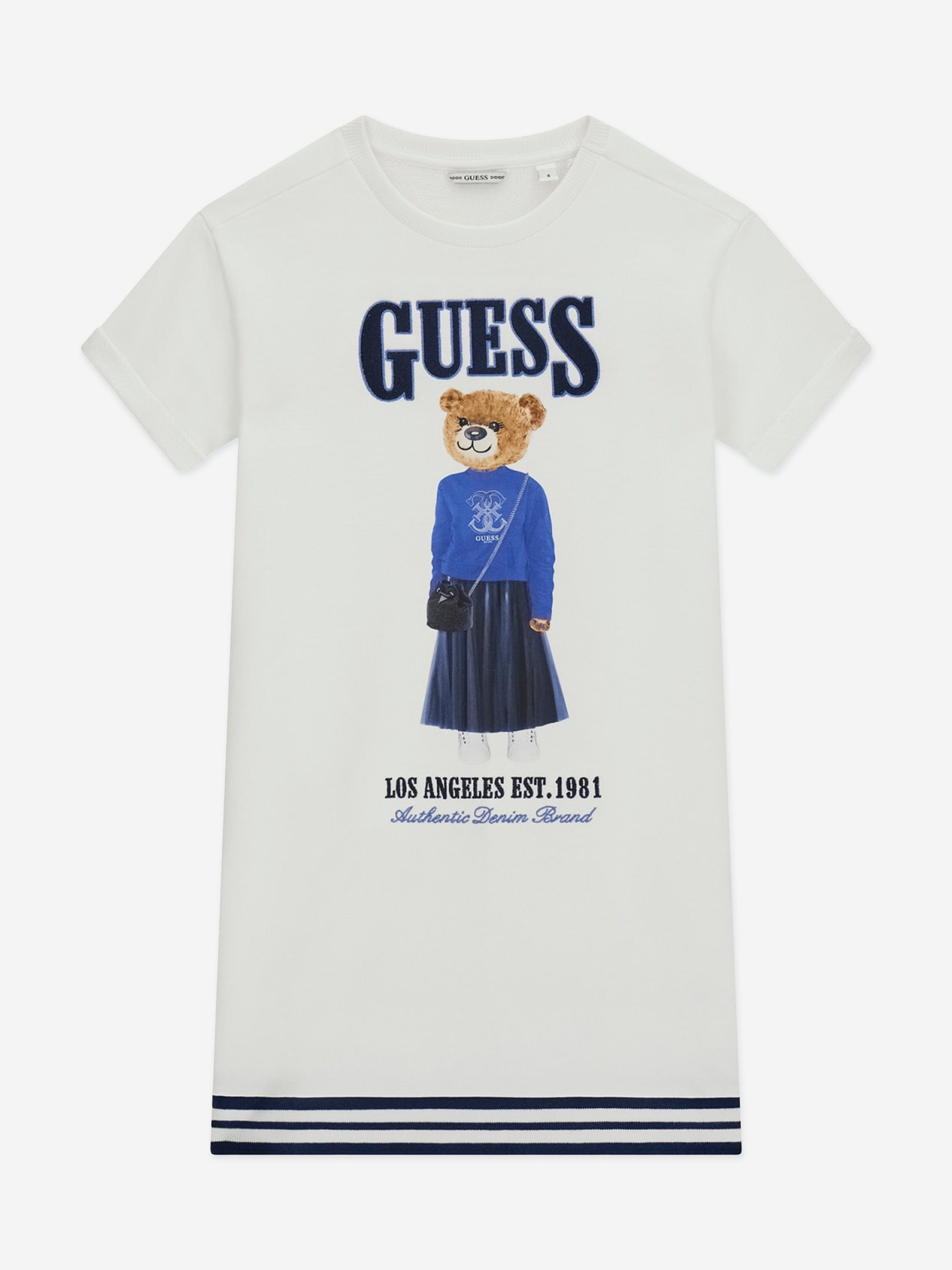Guess Girls Bear Sweater Dress in White 12 Yrs Guess Girls Bear Sweater Dress in White 12 Yrs