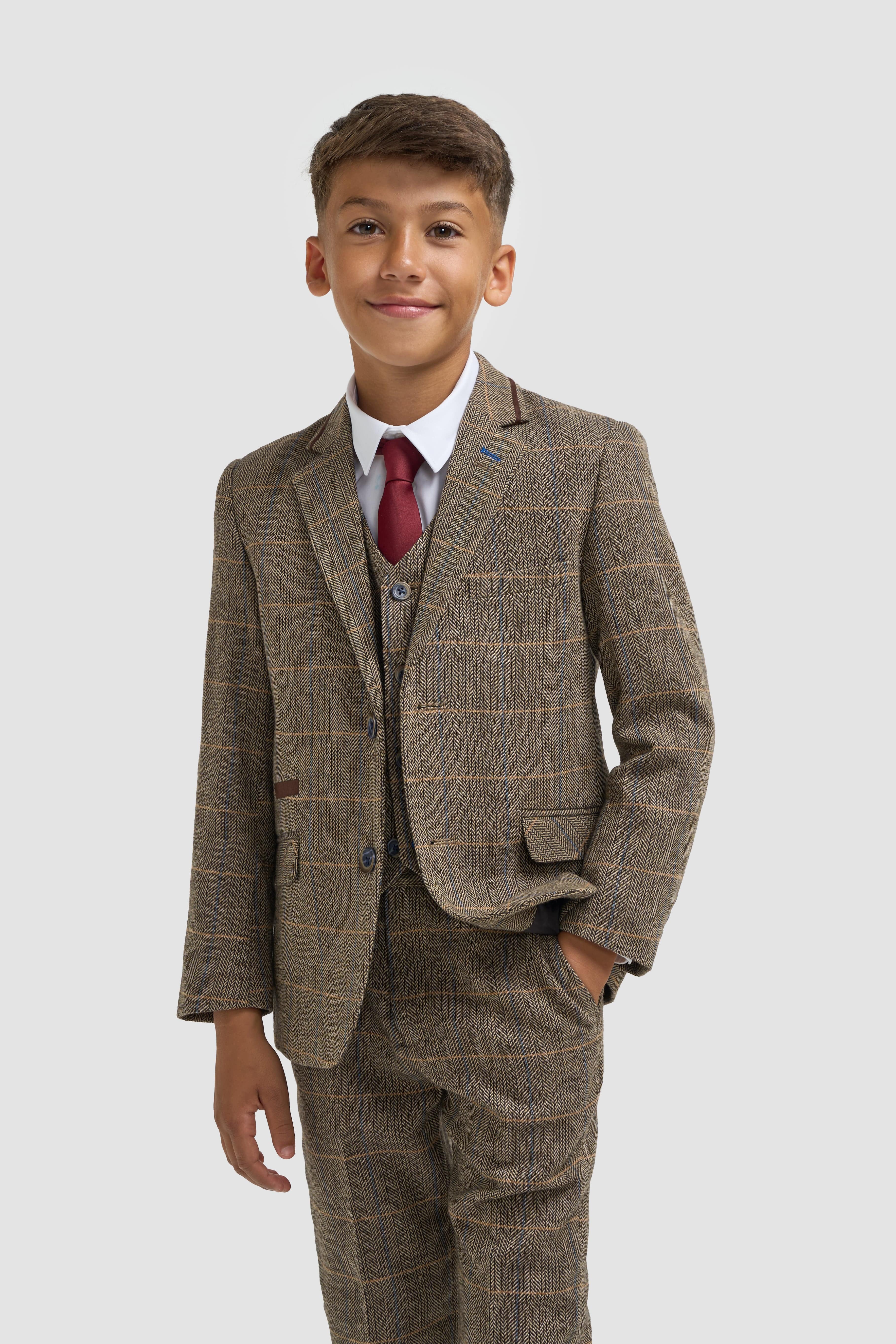 Veste Enfant Tweed Marron – Show Selection – Taille 24 (occasion)