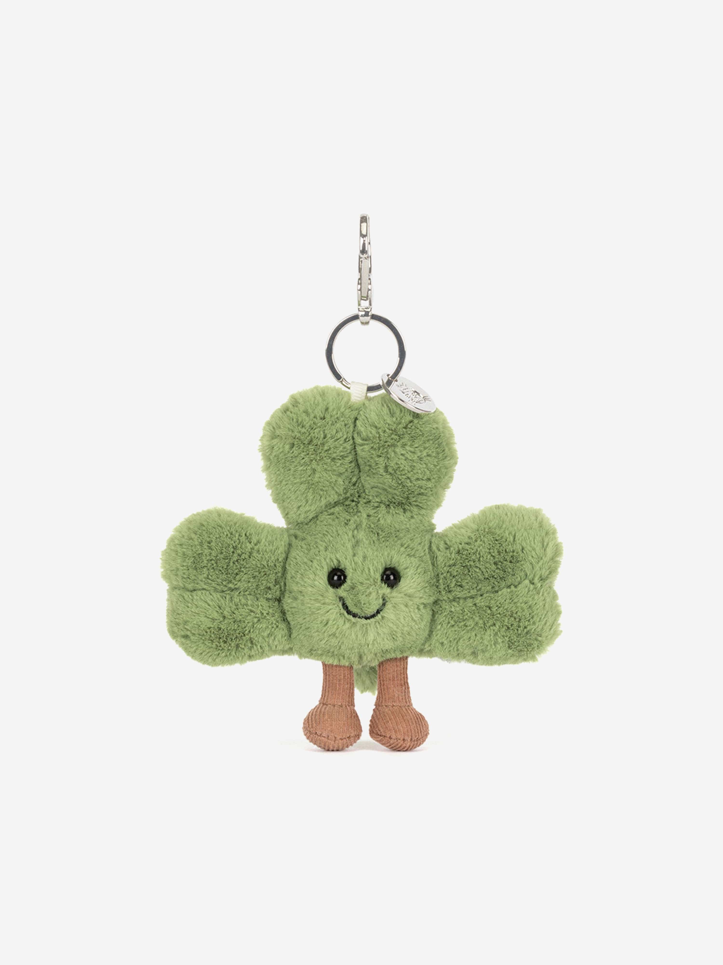 Jellycat Amuseables Siofra Shamrock Bag Charm in Green (16cm