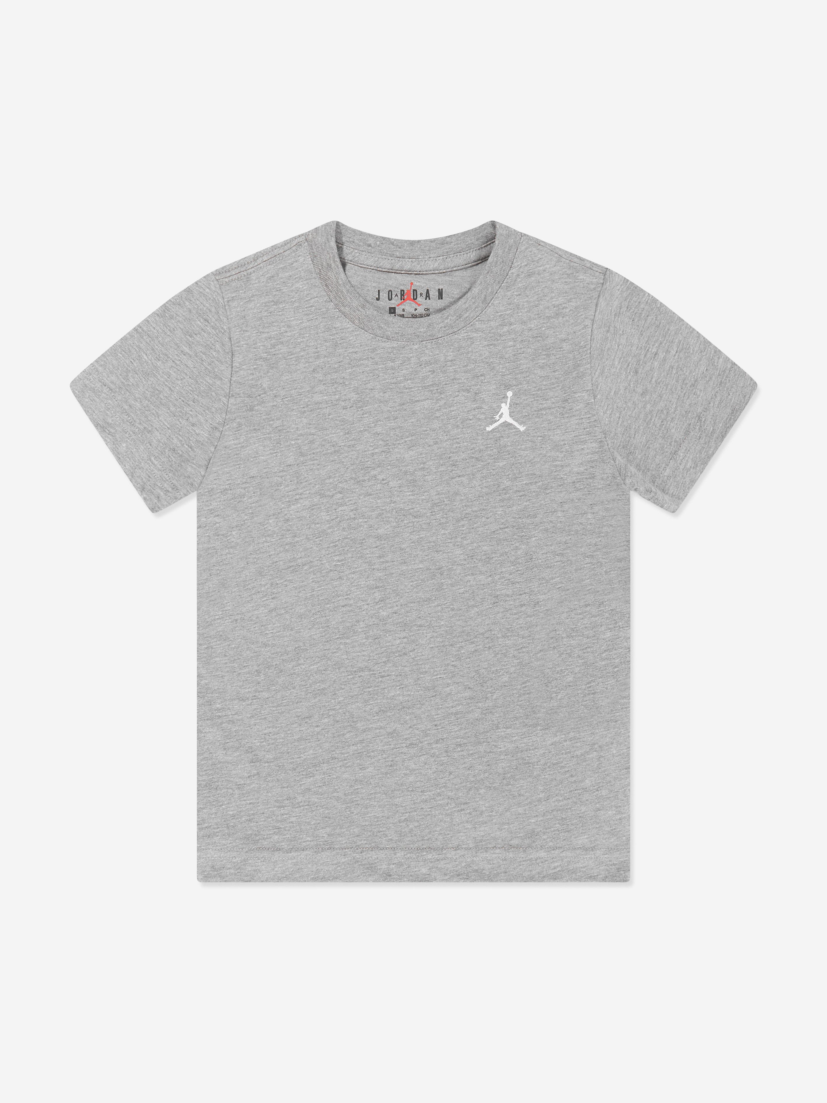 Jordan Jordan Boys Jumpman Air Embroidered T-Shirt in Grey