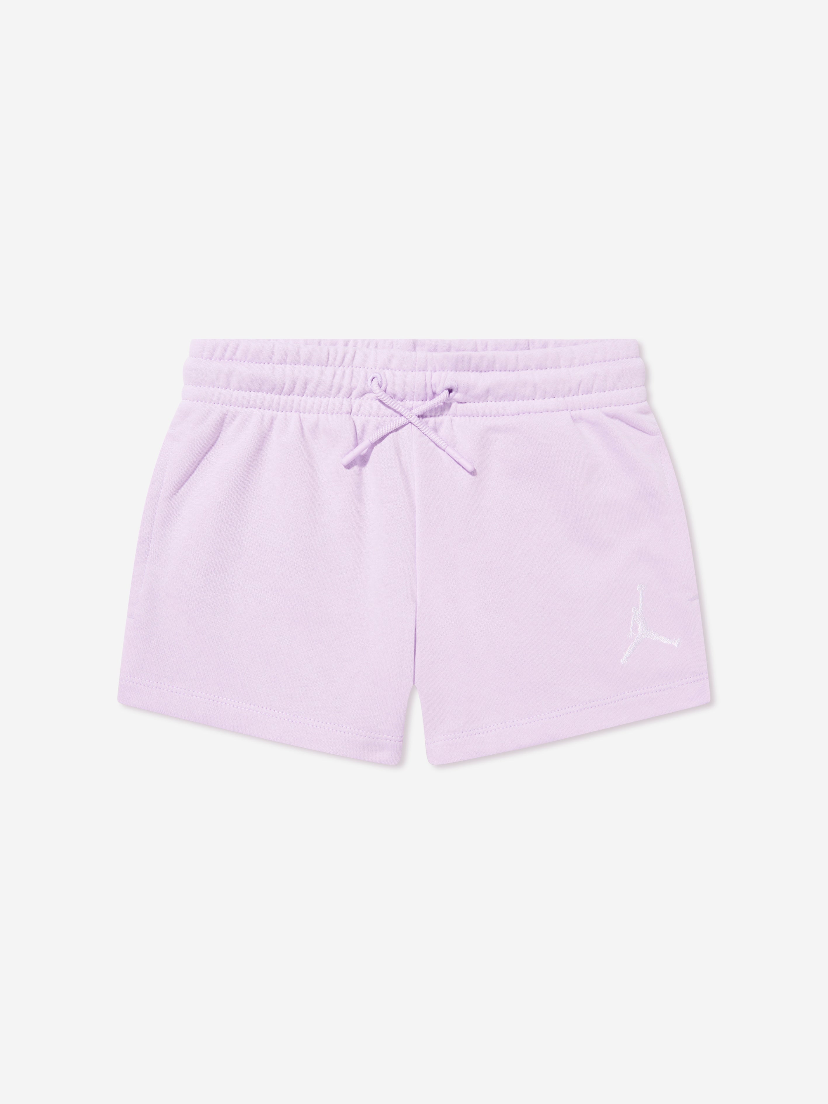 white and purple jordan shorts