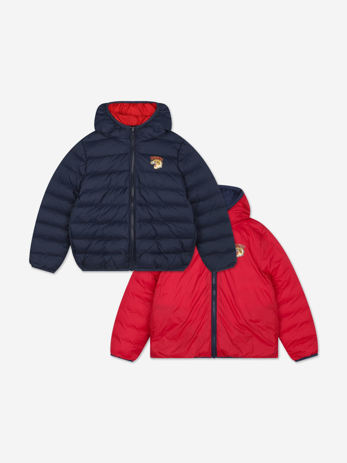 KENZO Kids Reversible Down Jacket in Navy | Childsplay Clothing