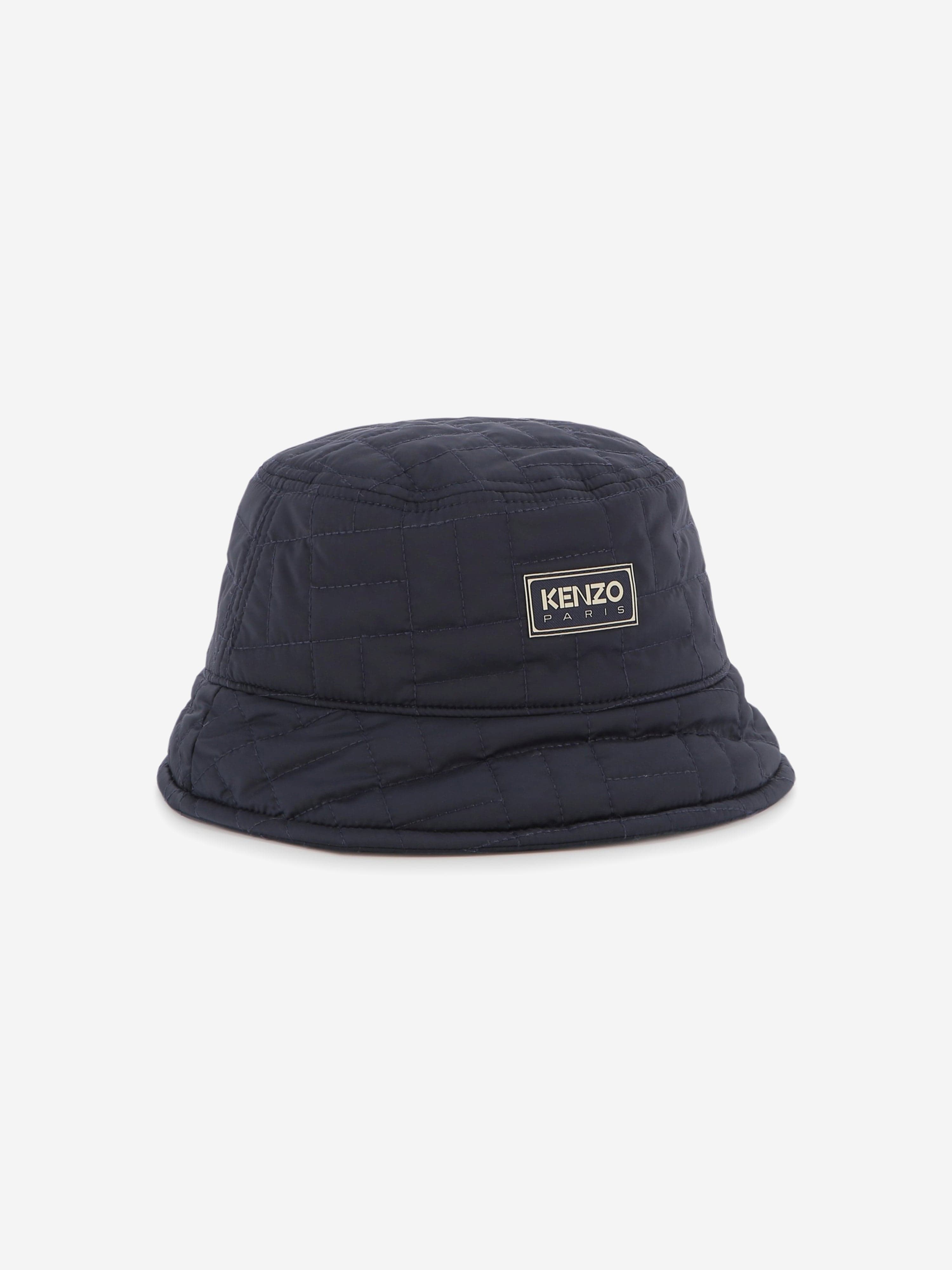 KENZO Kids Quilted Bucket Hat in Navy | Childsplay Clothing