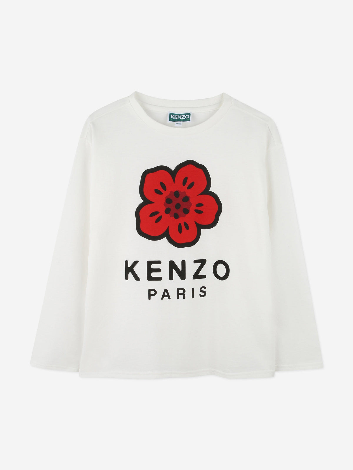 KENZO Kids Long Sleeve Boke Flower T-Shirt in Ivory | Childsplay 