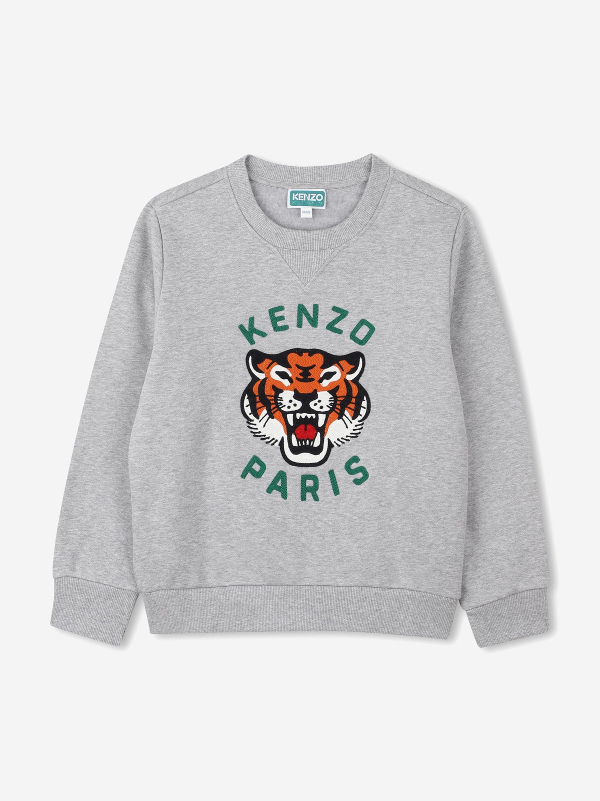 KENZO Boys Lucky Tiger Sweatshirt in Grey | Childsplay Clothing