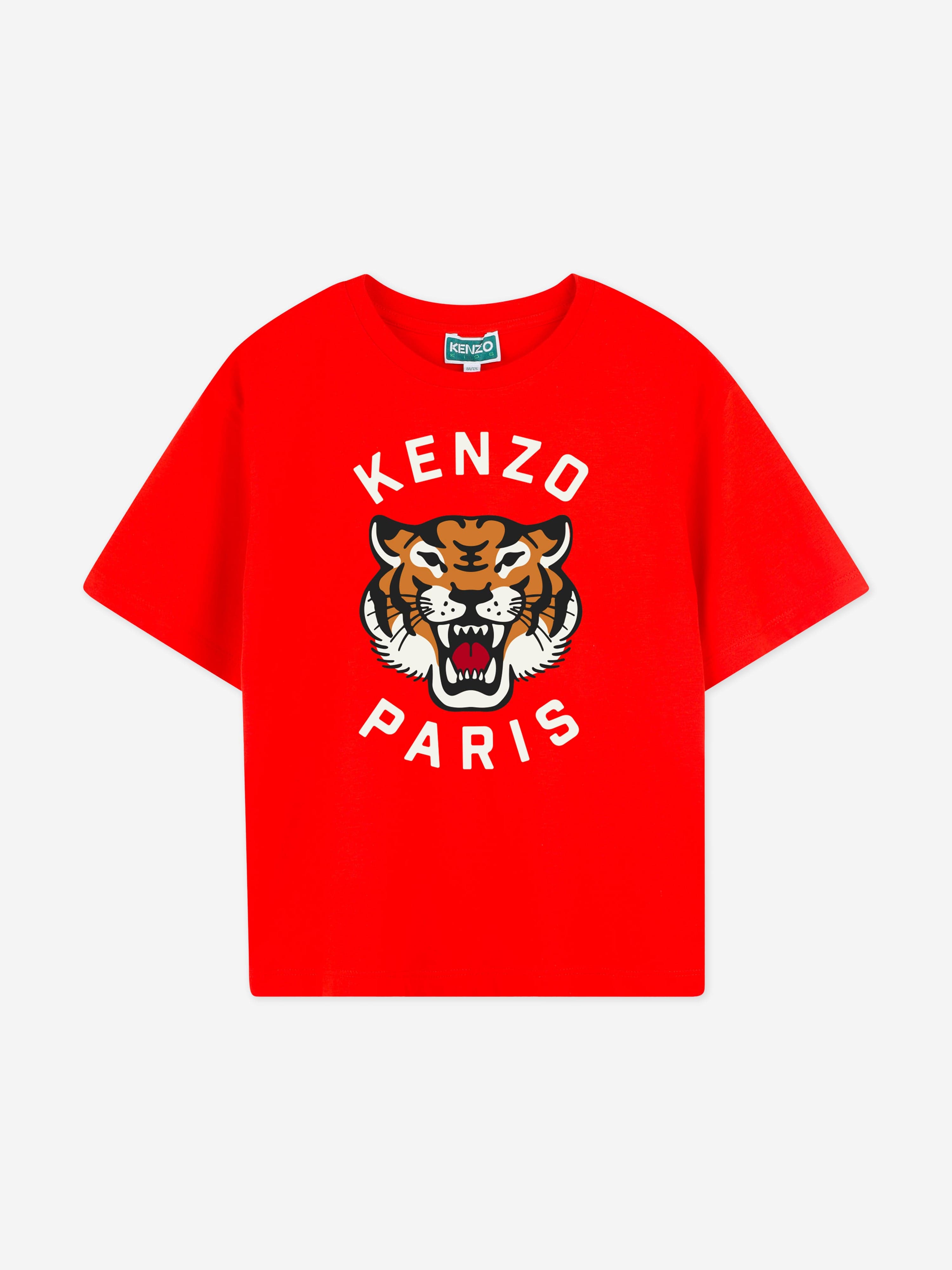 KENZO KIDS Boys Tiger T-Shirt in Red | Childsplay Clothing