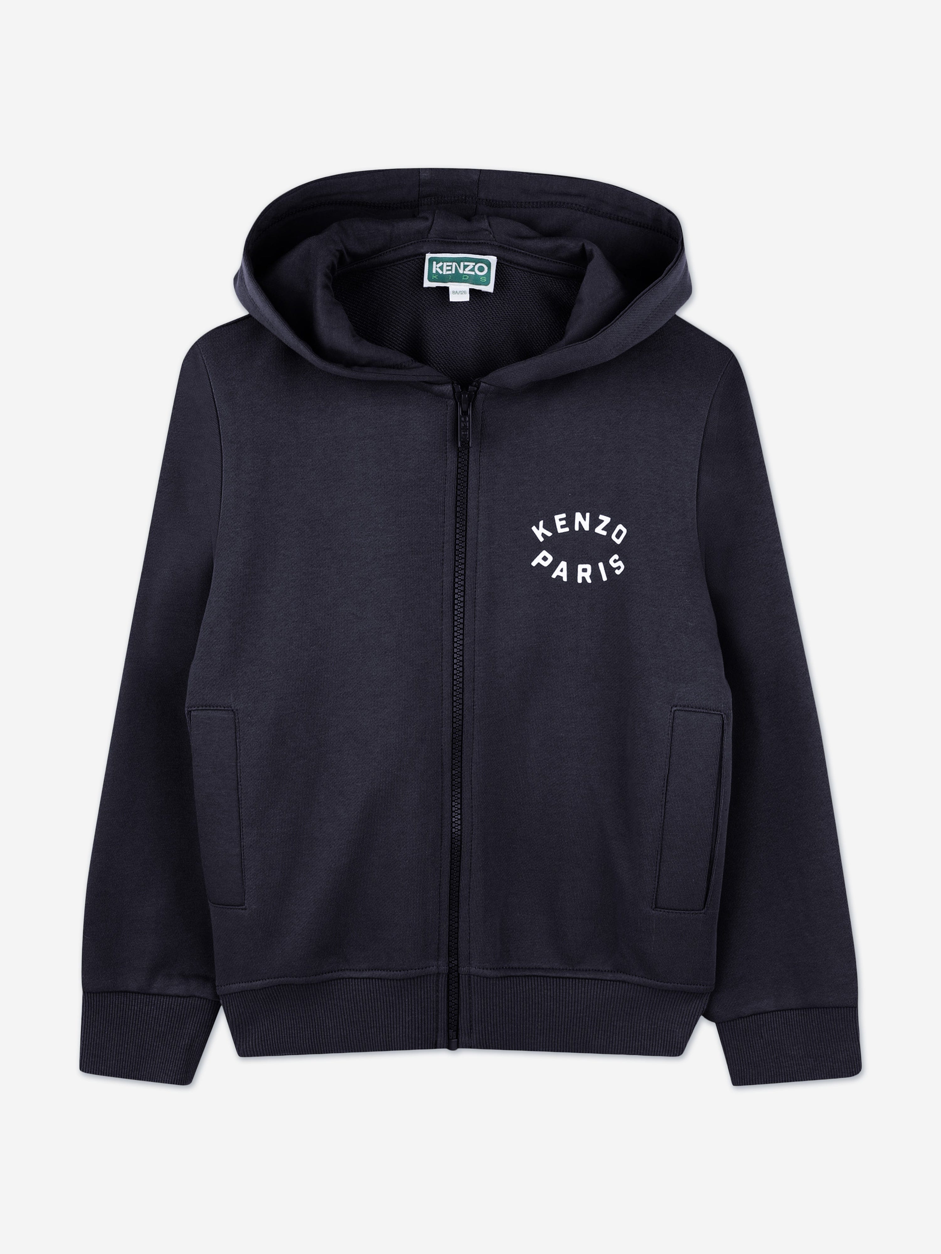 KENZO Boys Tiger Zip Up Top in Navy | Childsplay Clothing