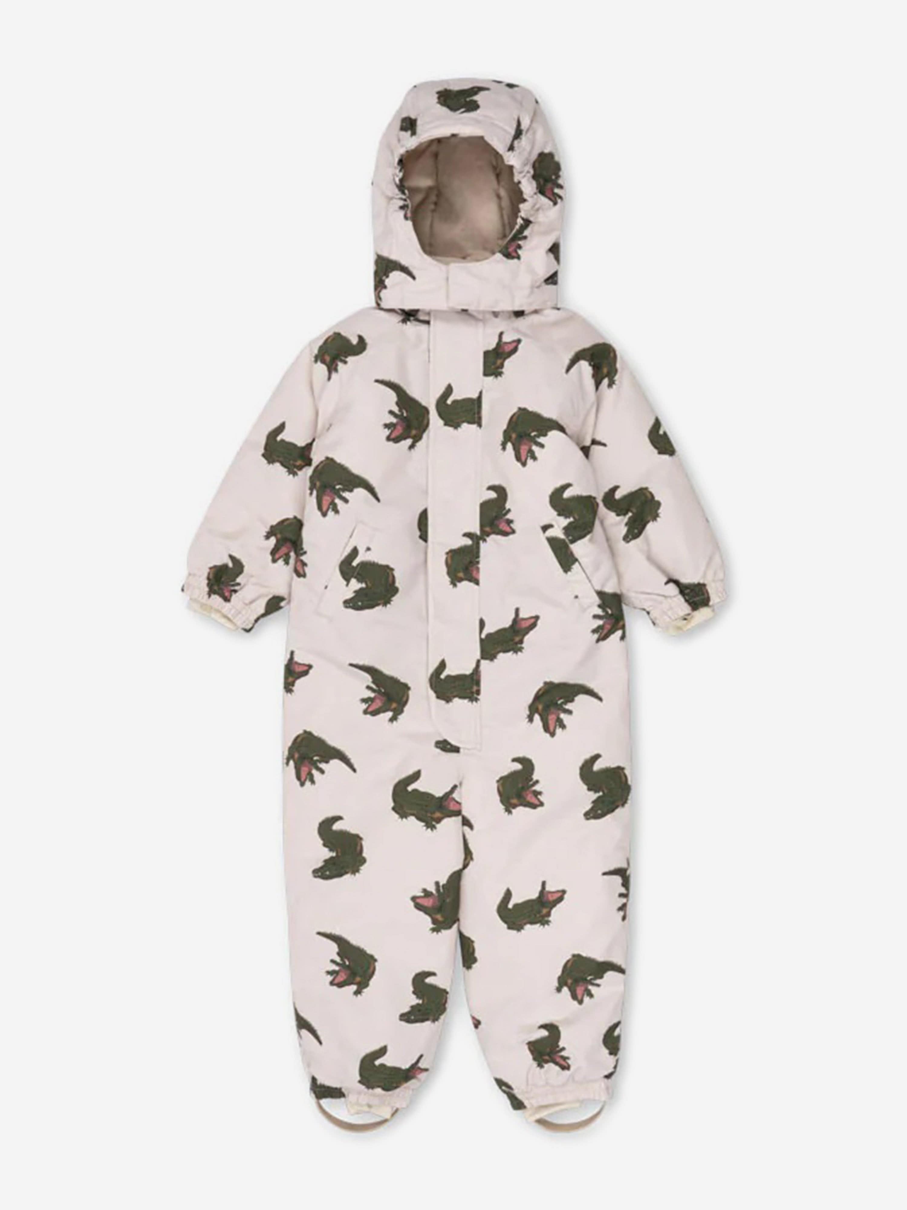 kongers slojd 白鳥柄アウター3y Konges Sløjd Kids Crocodile Nohr Snowsuit in Ivory | Childsplay